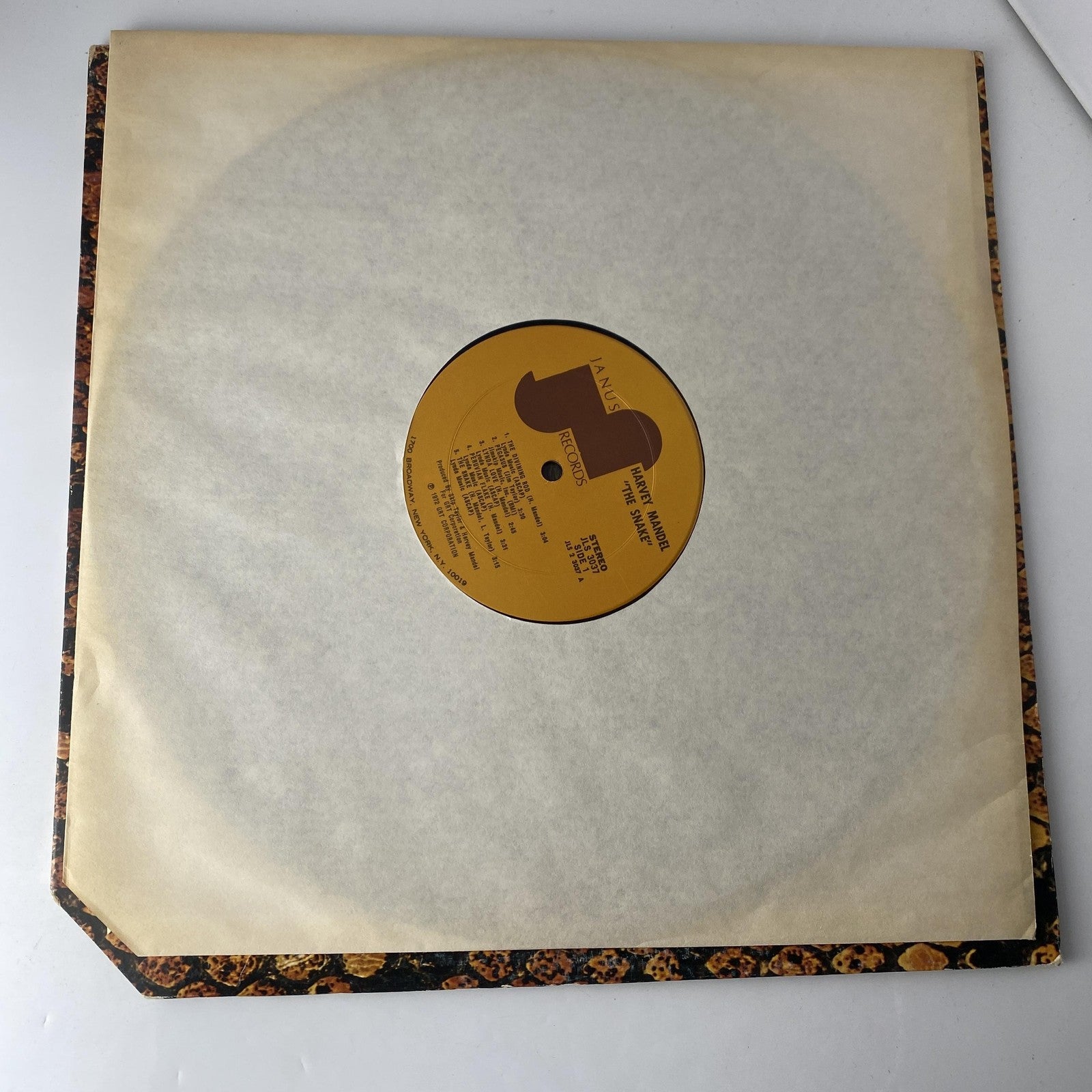 Vintage Harvey Mandel The Snake 12" Black Vinyl LP 1972 Janis Blues Rock Album