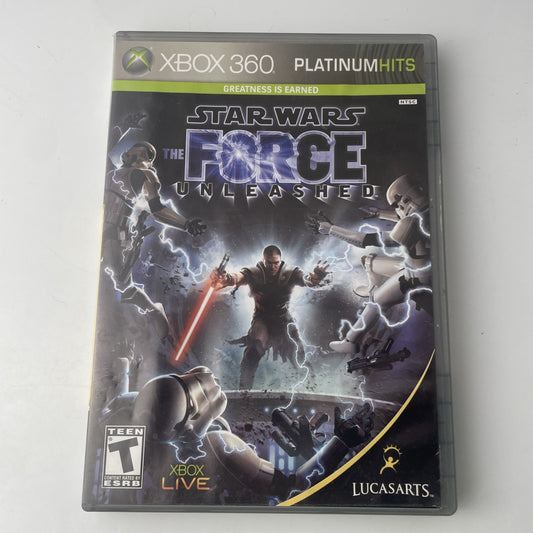 Star Wars: The Force Unleashed (Xbox 360, 2008) Tested Working **No Manual**
