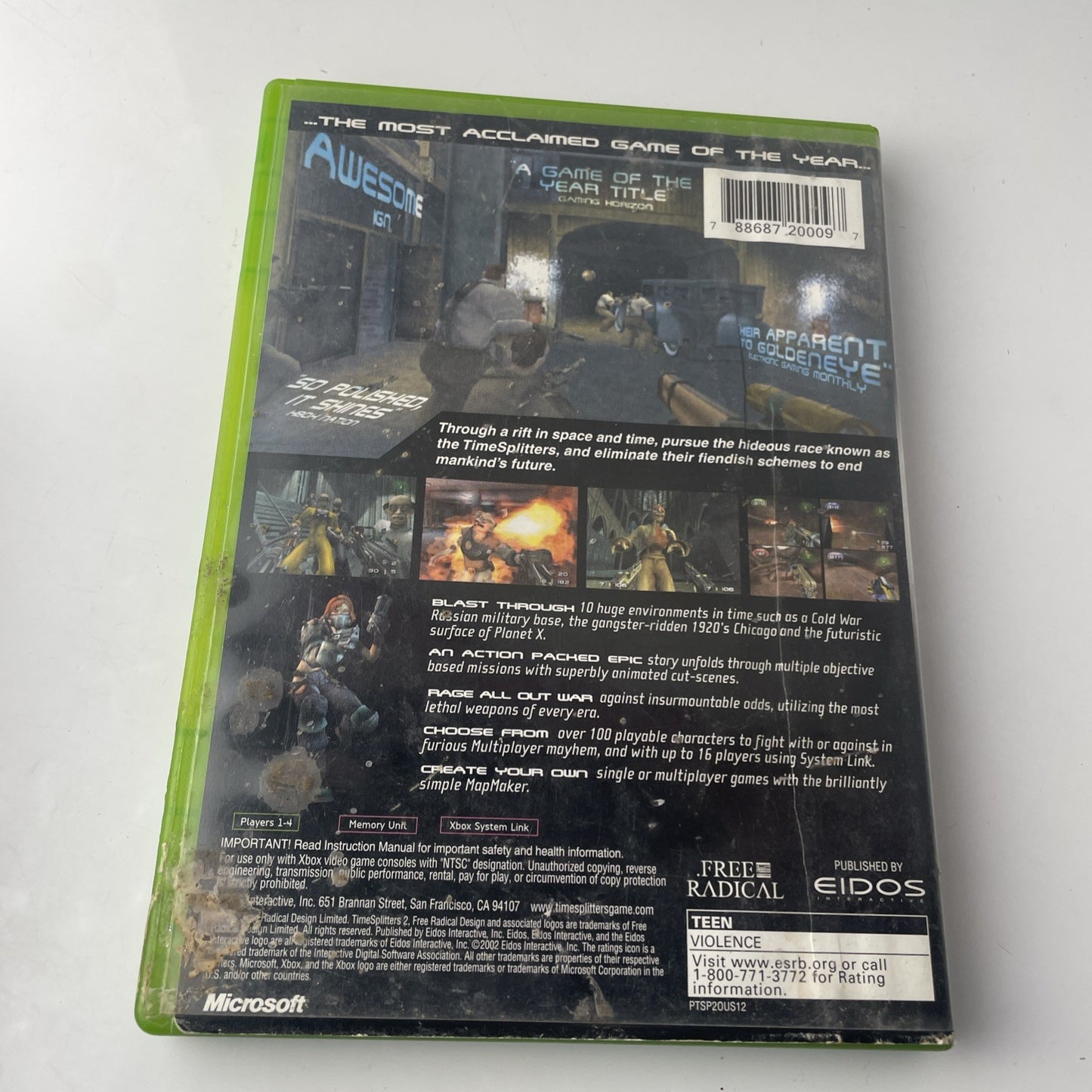 TimeSplitters 2 Microsoft Xbox Original XBOX No Manual Tested Authentic