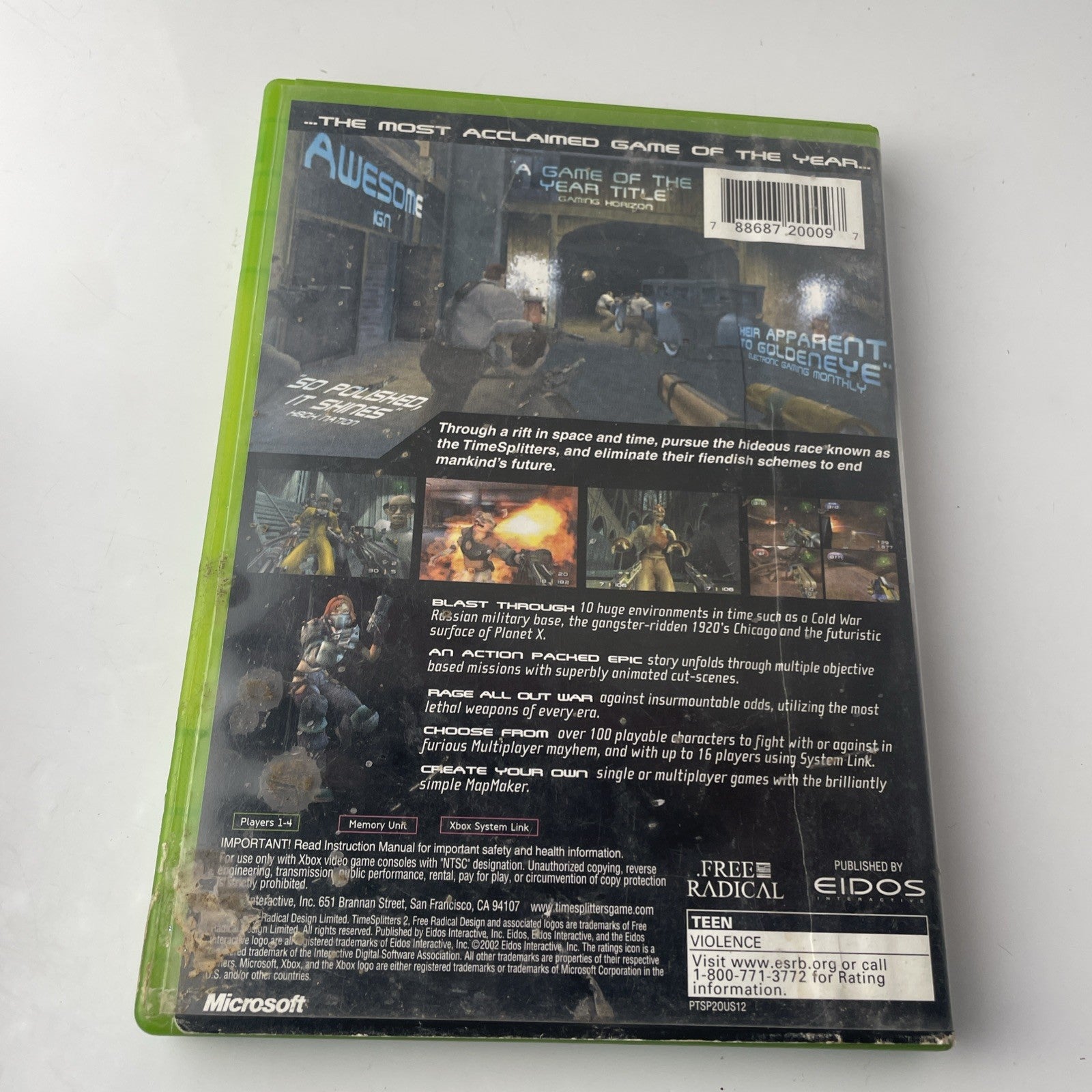TimeSplitters 2 Microsoft Xbox Original XBOX No Manual Tested Authentic