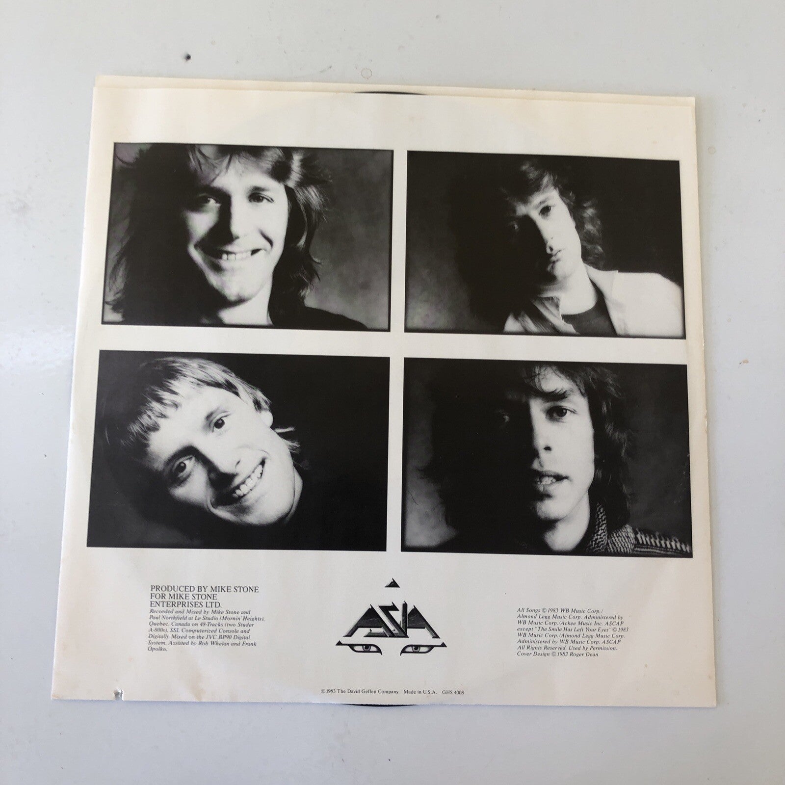 Alpha by Asia (VINYL LP) 1983 Geffen GHS-4008 80s Pop Rock VG+