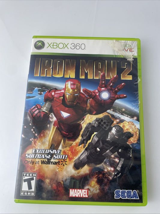 Rare Walmart Exclusive Iron Man 2 (Microsoft Xbox 360, 2010)Complete W/Manual