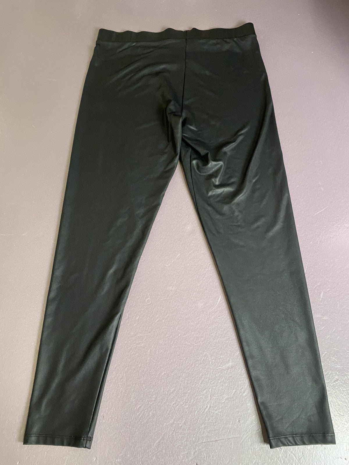 New Look Tall Leggings Womens 12 Black High Rise Stretch Ankle Soft Knit Pants