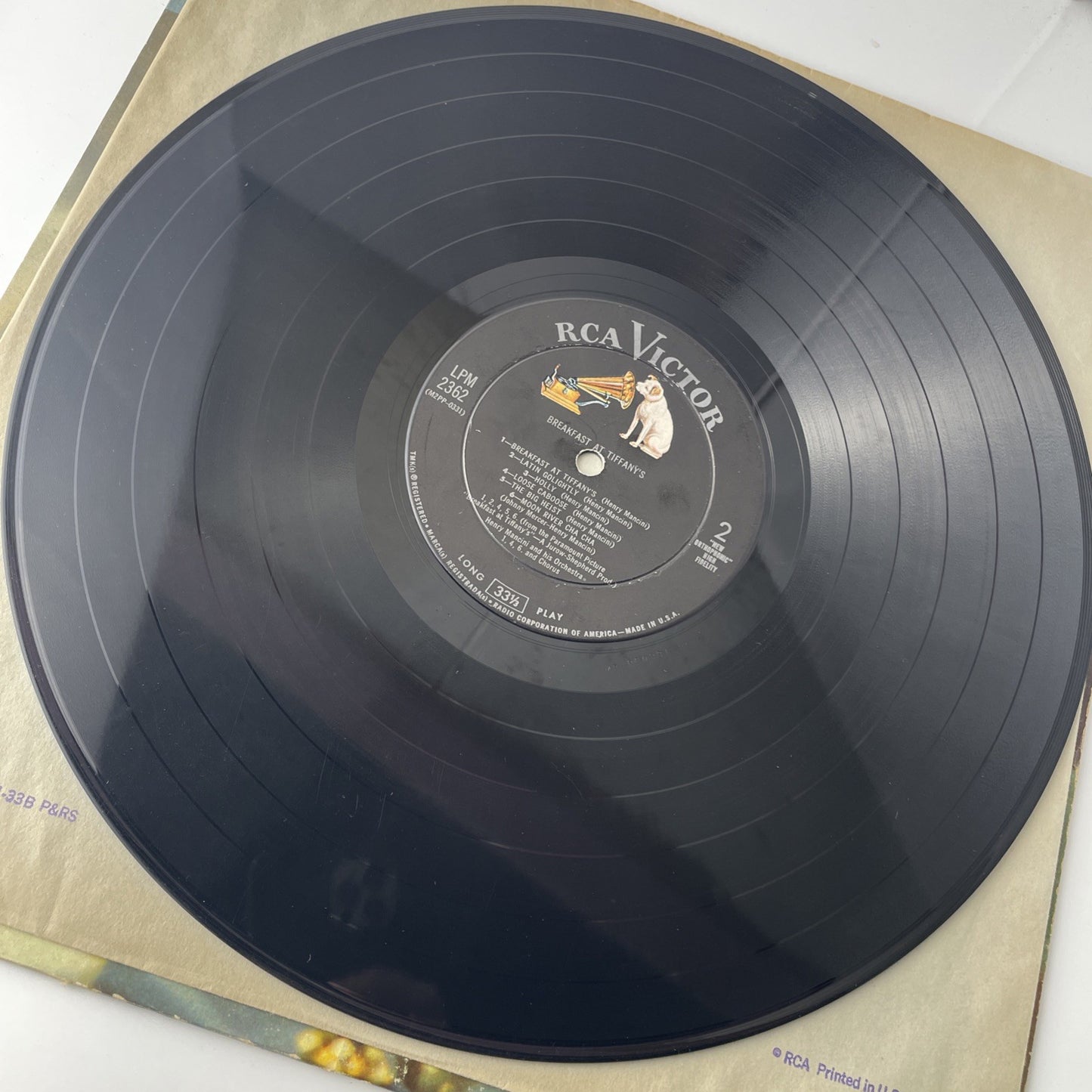 SOUNDTRACK: breakfast at tiffany's RCA 12" LP 33 RPM