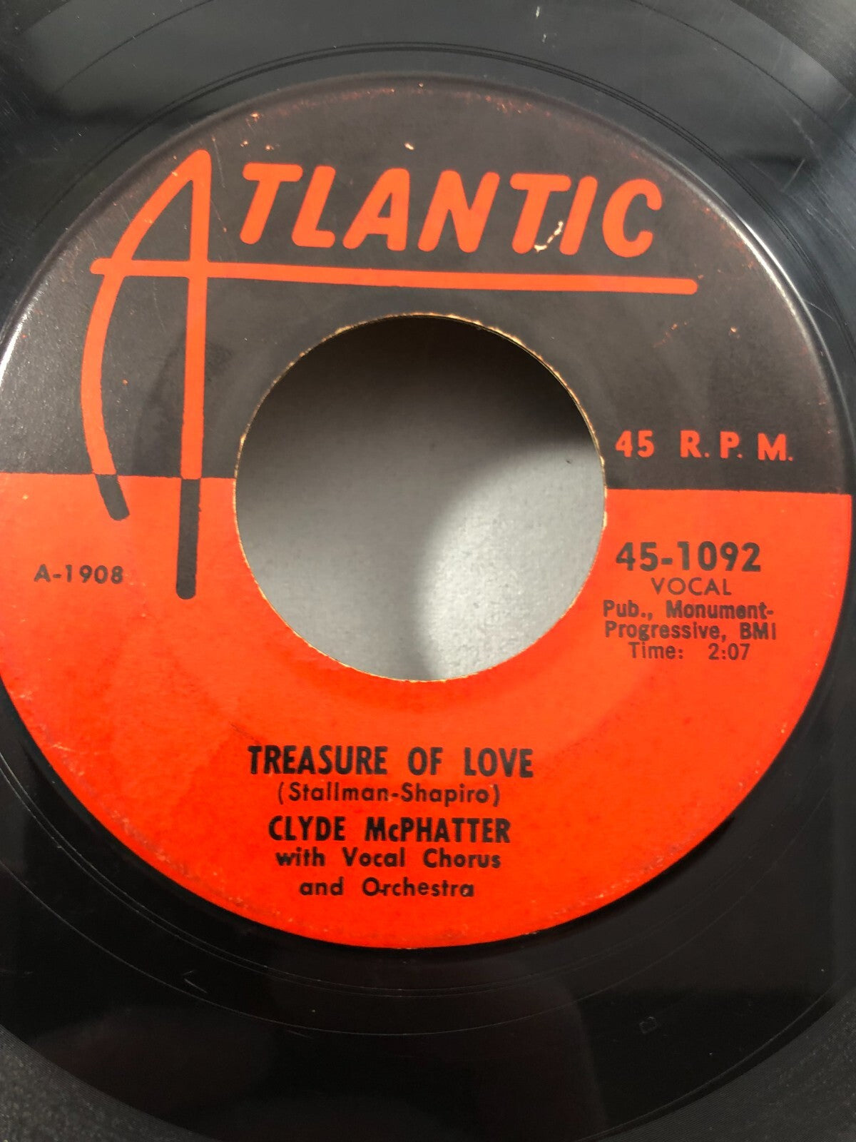 R&B 45 Clyde Mcphatter - Treasure Of Love / When You'Re Sincere On Atlantic G