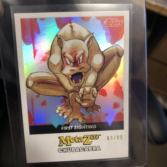69/99 2021 Topps MetaZoo Cryptid Nation Series 0 Chupacabra First Sighting FOIL