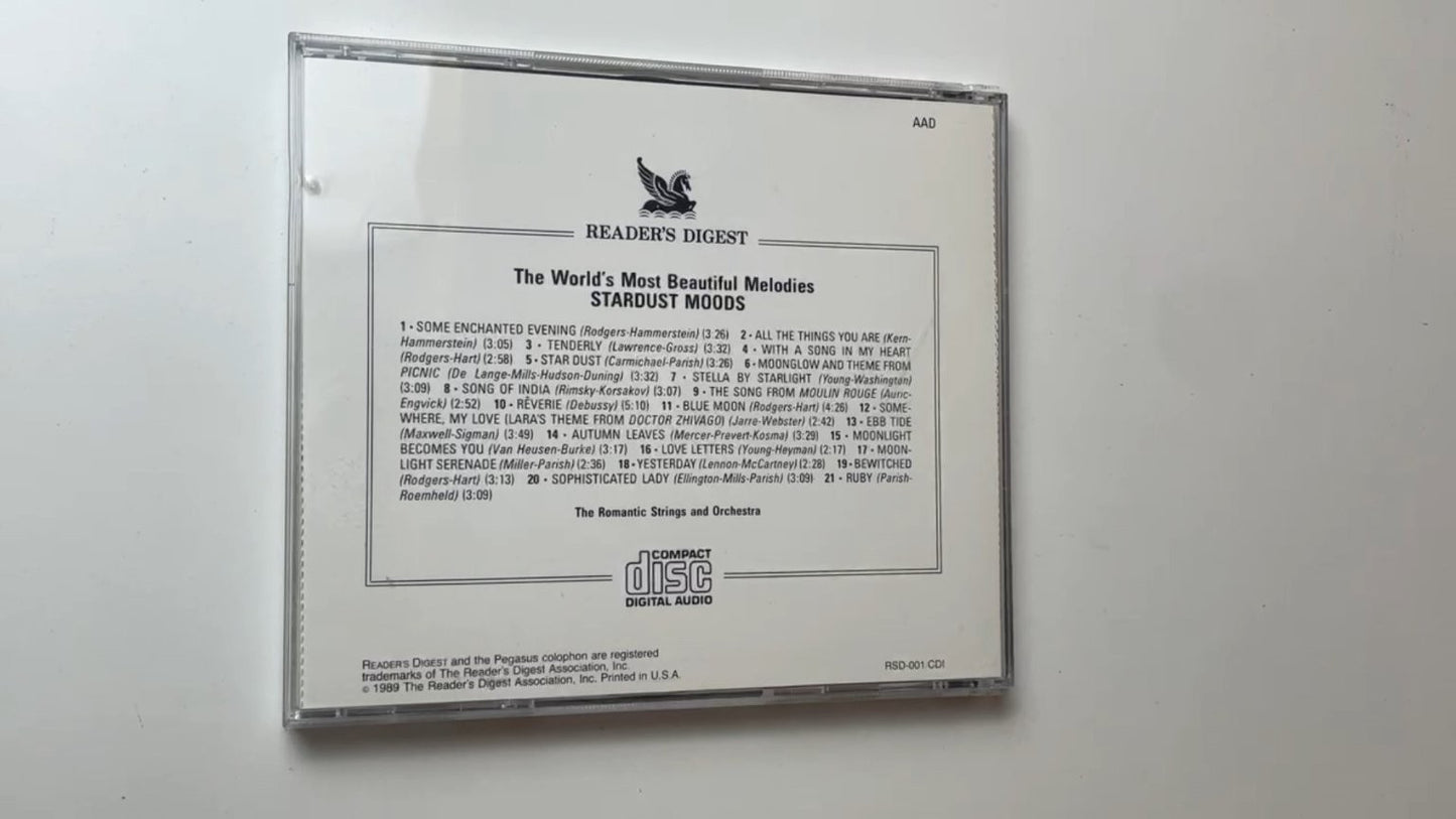 Stardust Moods CD 1989 The Romantic Strings Reader's Digest Easy Listening