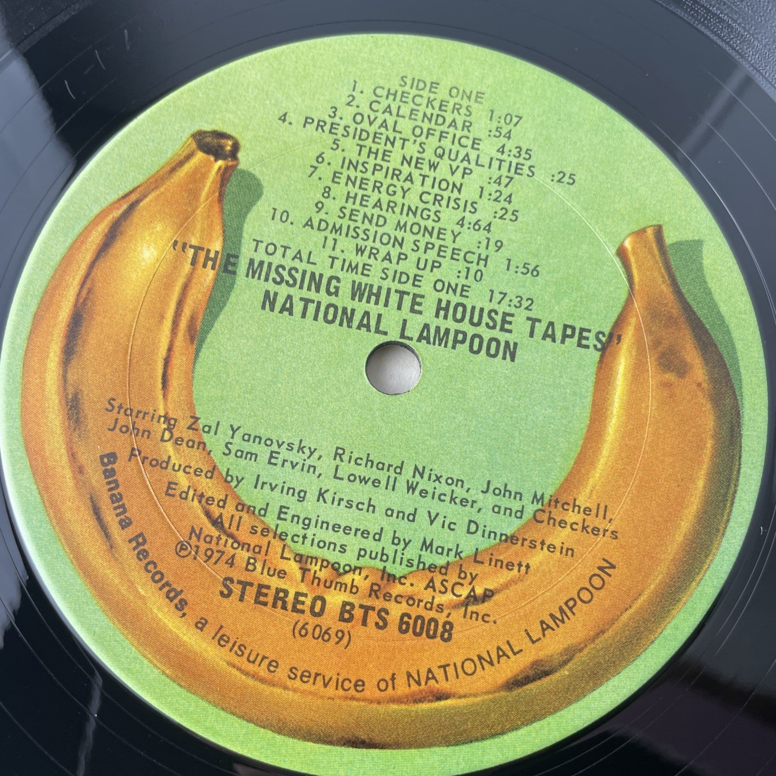 NATIONAL LAMPOON Missing White House Tapes BTS6008 LP Vinyl VG+nr++ Textured Cvr