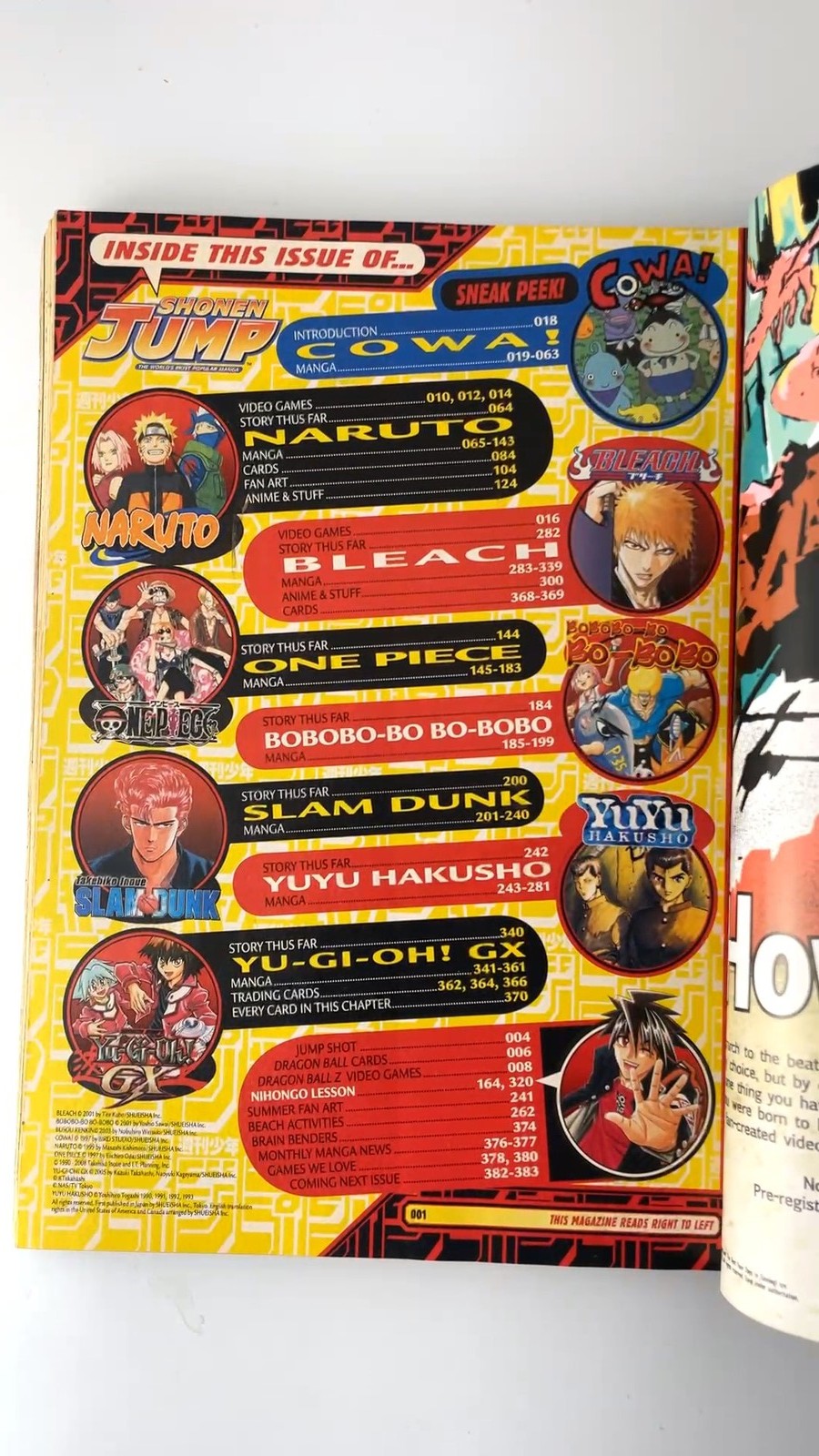 Shonen Jump July 2008 Volume 6 Issue 7 Naruto Bleach Manga NO CARD