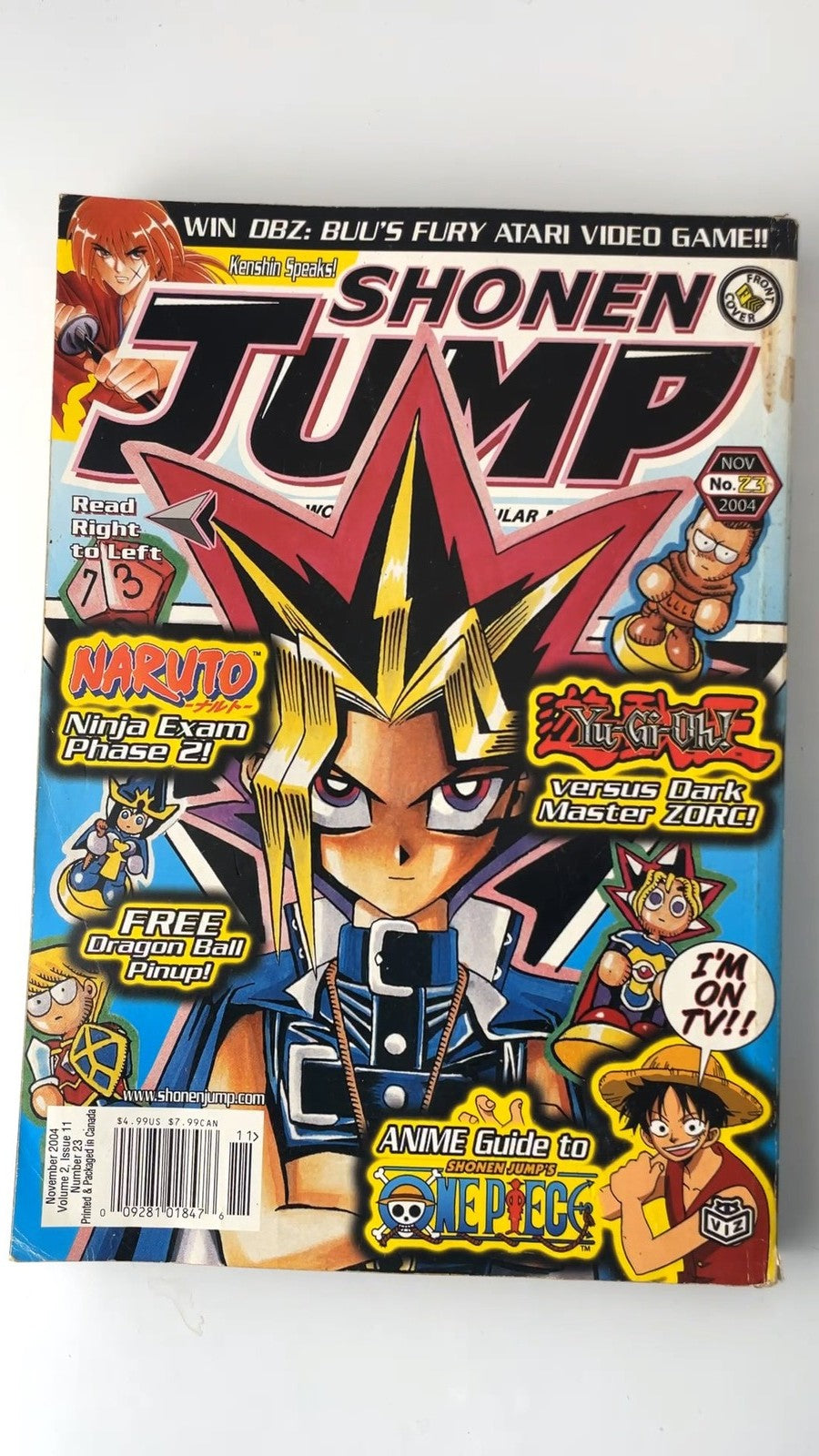 Shonen Jump November 2004 No. 23 Naruto Yu-Gi-Oh! One Piece Anime NO CARD
