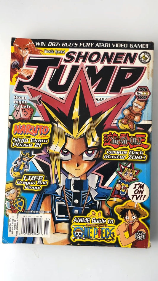 Shonen Jump November 2004 No. 23 Naruto Yu-Gi-Oh! One Piece Anime NO CARD