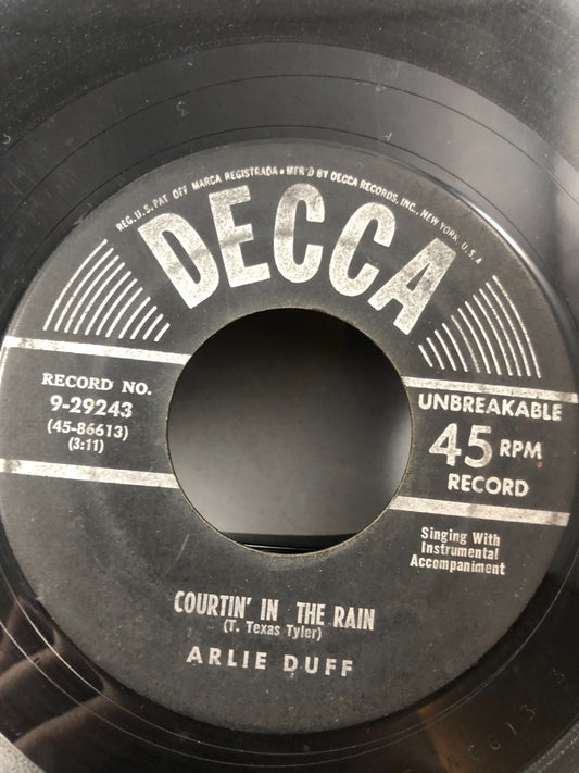 '54 Hillbilly Bopper 45 ARLIE DUFF Courtin' In The Rain DECCA  G