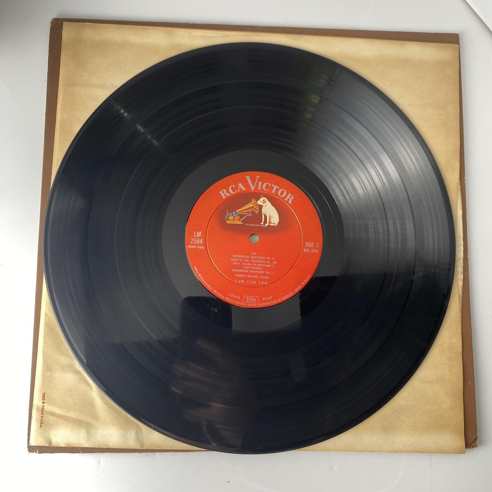 Vintage Vladimir Horowitz Homage To Liszt 12" Black Vinyl LP RCA Classical