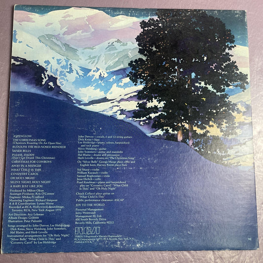Vintage John Denver Rocky Mountain Christmas 12" Black Vinyl LP 1975 RCA Country