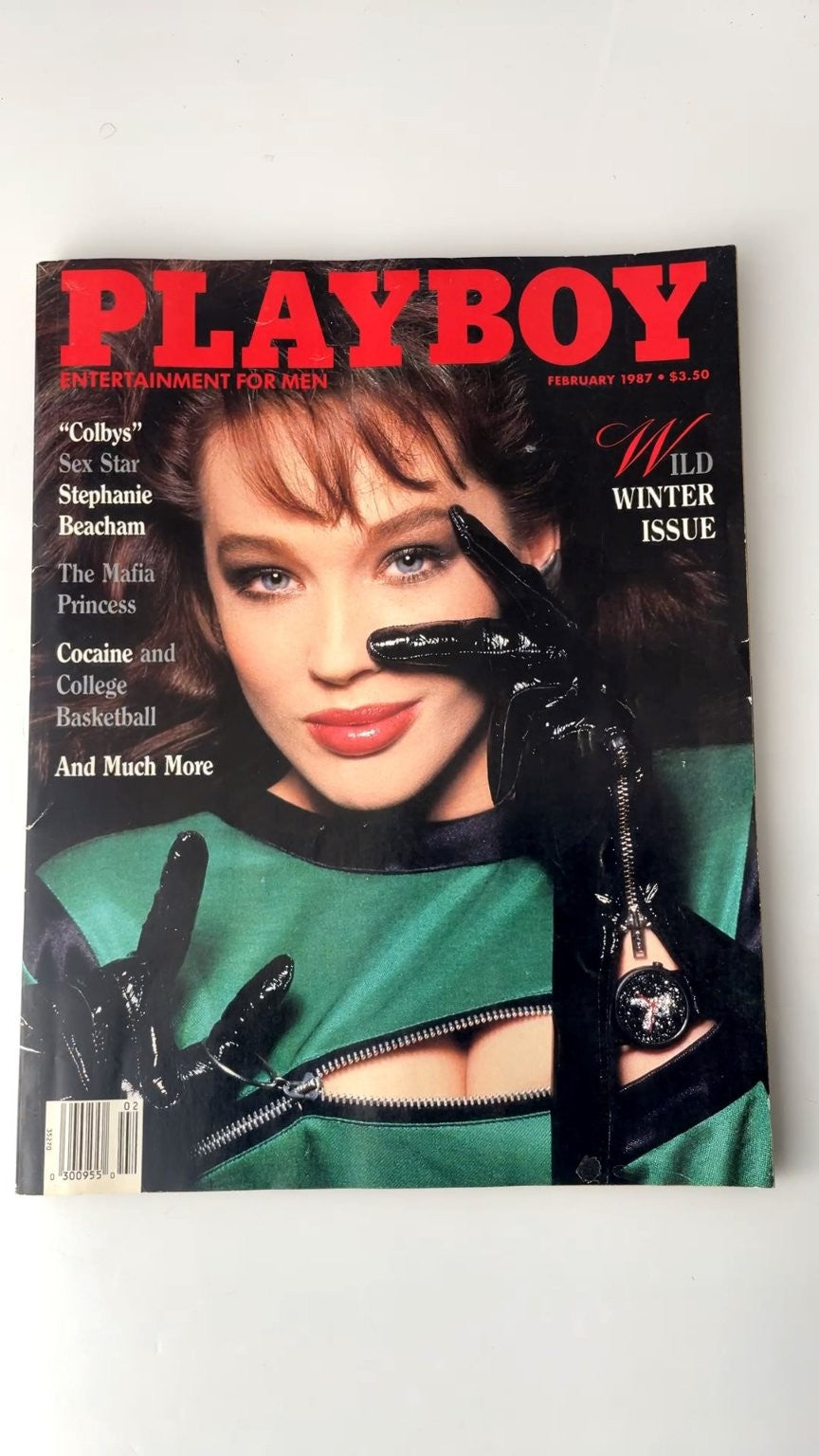 Playboy February 1987 Stephanie Beacham Wild Winter Issue Illustrated