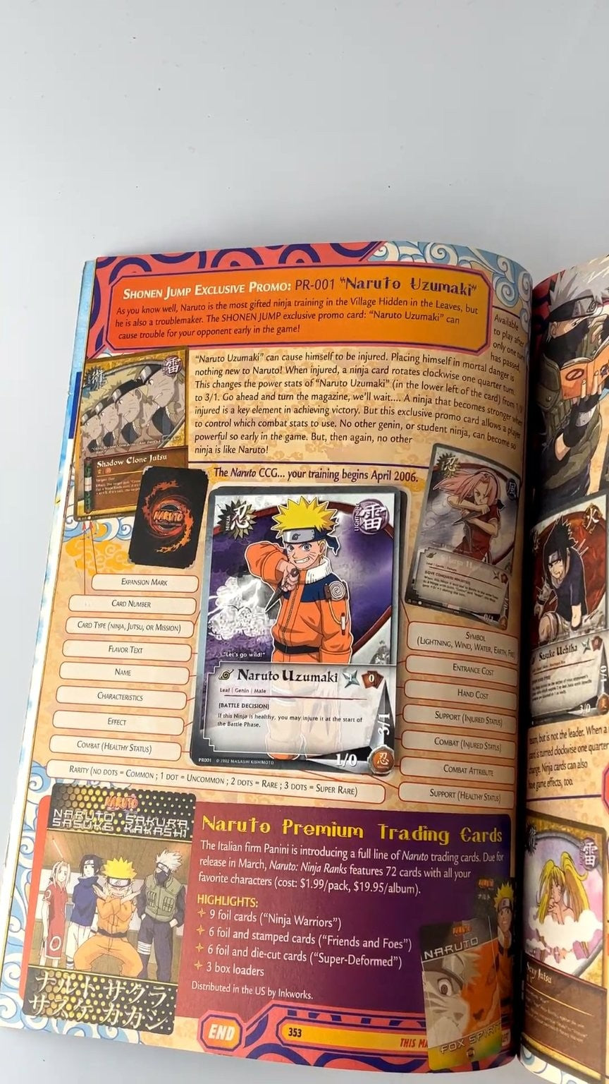 Shonen Jump Vol 4 Issue 4 April 2006 Naruto D.Gray-Man One Piece WITH CARD