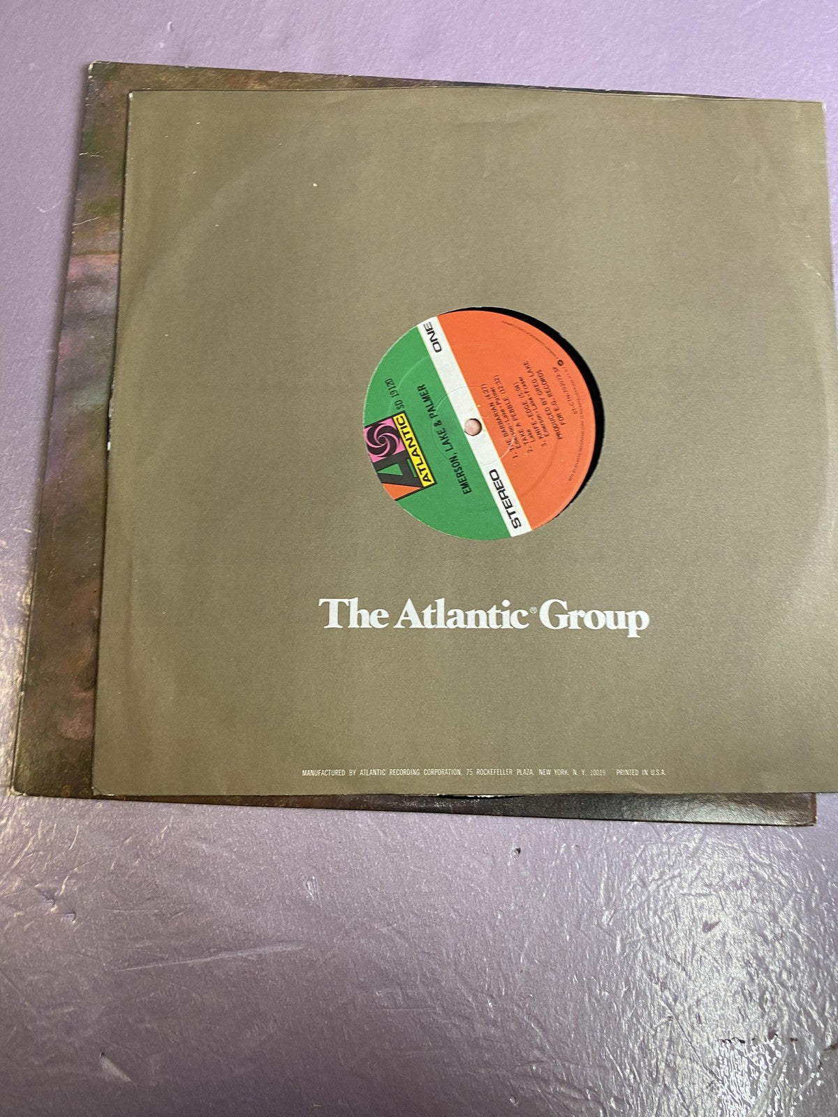 Vintage Emerson, Lake & Palmer Self-Titled Vinyl 12" LP 1970 Anti Prog Rock