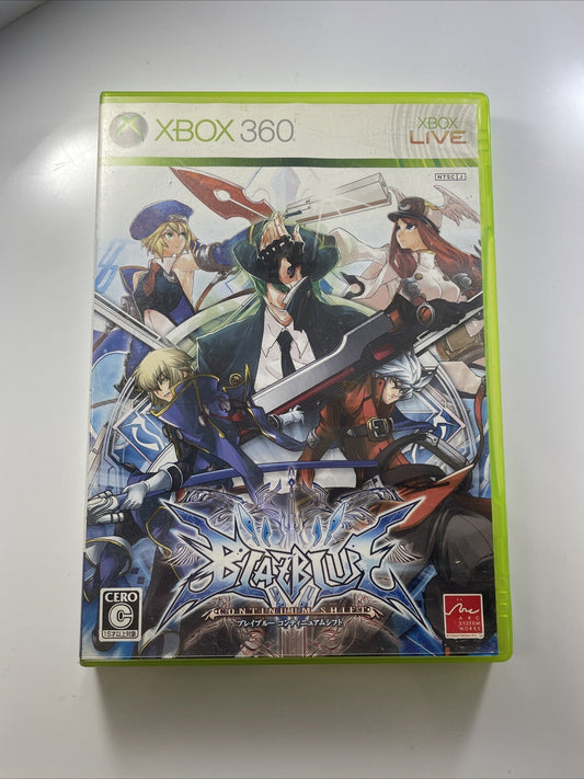 Blazblue Continuum Shift Japanese Only Game Xbox 360 Fighting Game