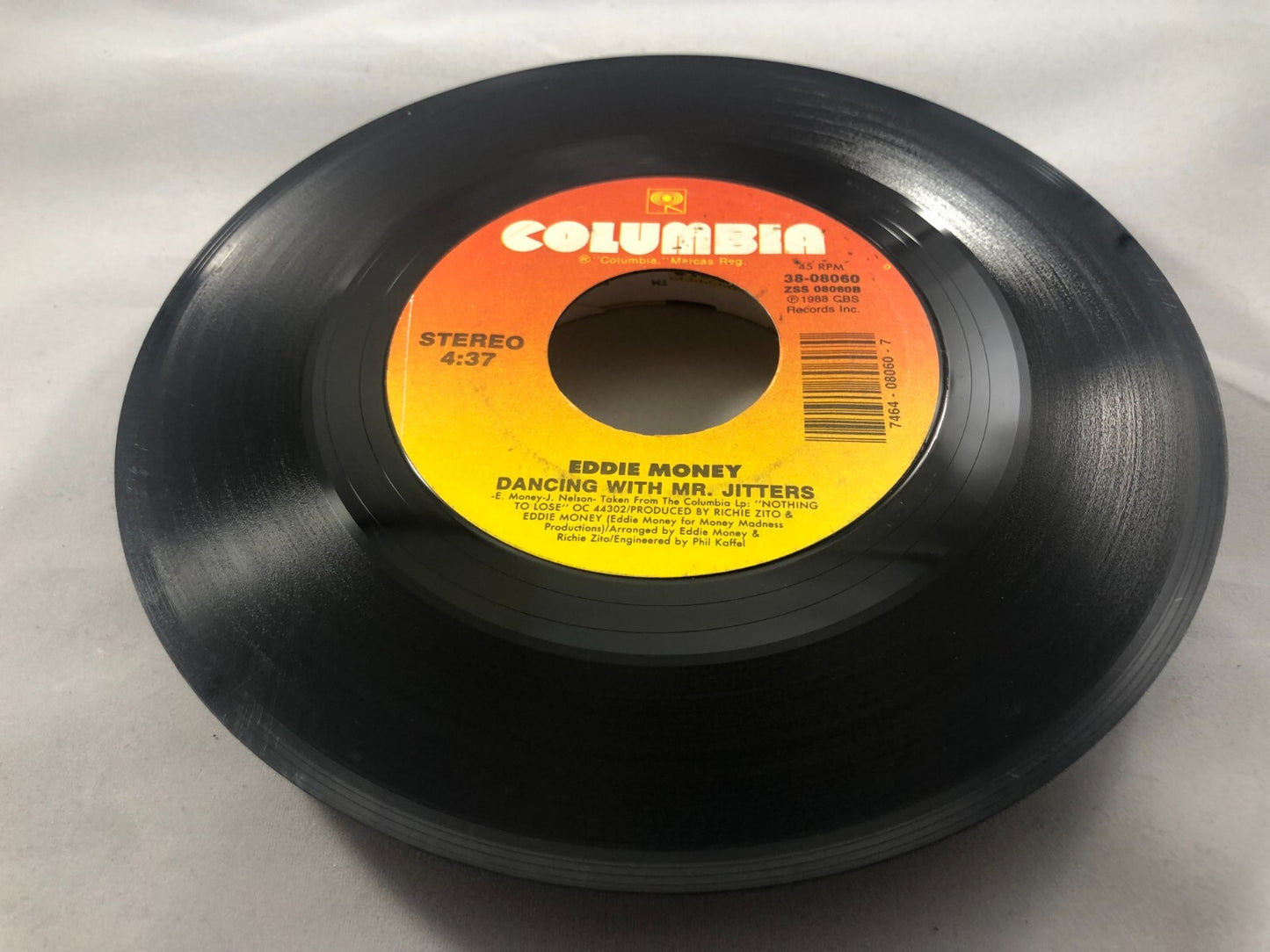 Eddie Money Walk On Water/Dancing With Mr. Jitters  45 Columbia￼ VG
