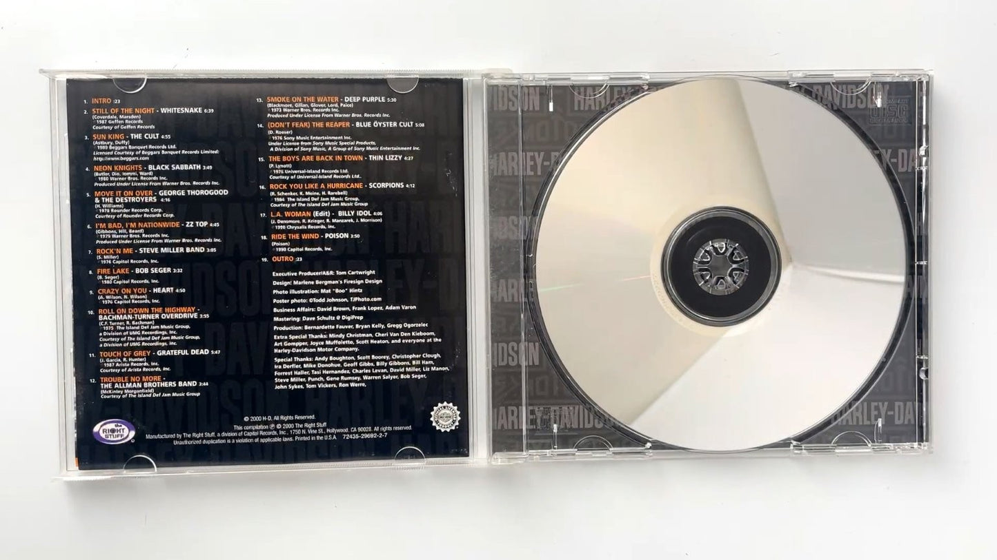 Legendary Harley-Davidson Road Songs CD 2000 Rock Compilation The Right Stuff