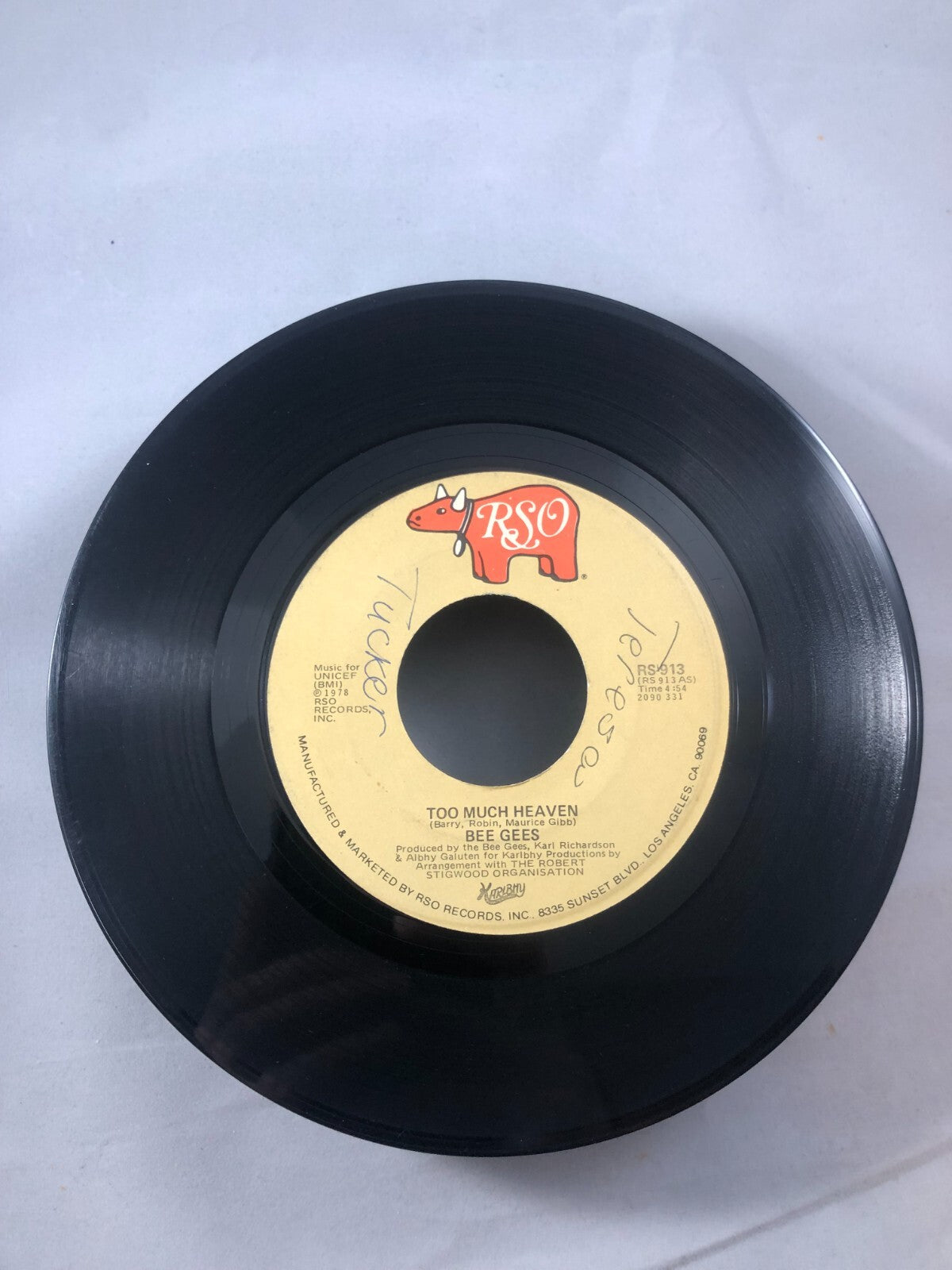 BEE GEES REST YOUR LOVE ON ME/TOO MUCH HEAVEN (G+) RS-913 45 RECORD