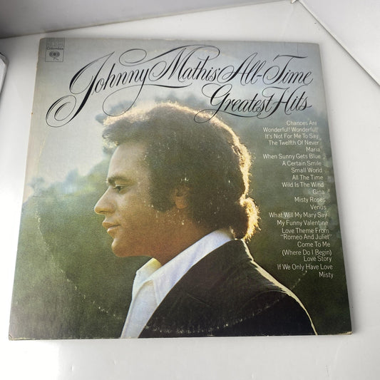 Vintage Johnny Mathis All-Time Greatest Hits 2xLP Black Vinyl 1972 Columbia Pop