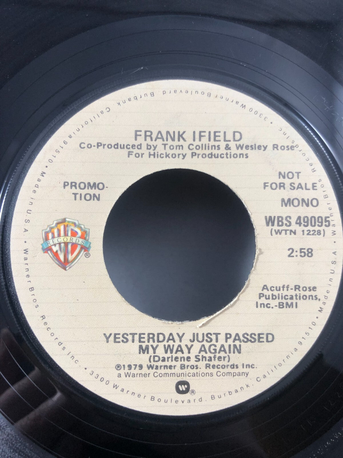 Pop Promo Nm! 45 Frank Ifield - Yesterday Just Passed My Way Again / YesterdayVG