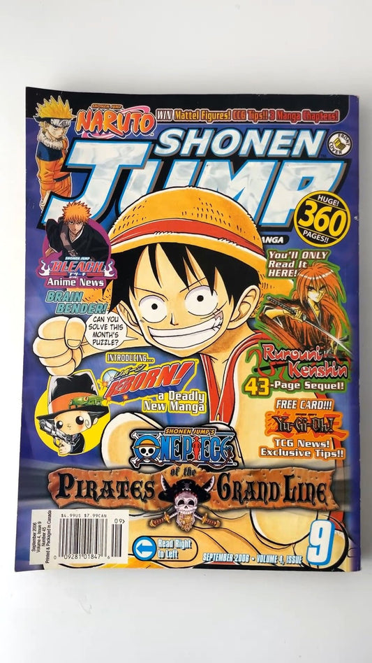 Shonen Jump Vol 4 Issue 9 September 2006 Naruto Bleach One Piece Manga NO CARD