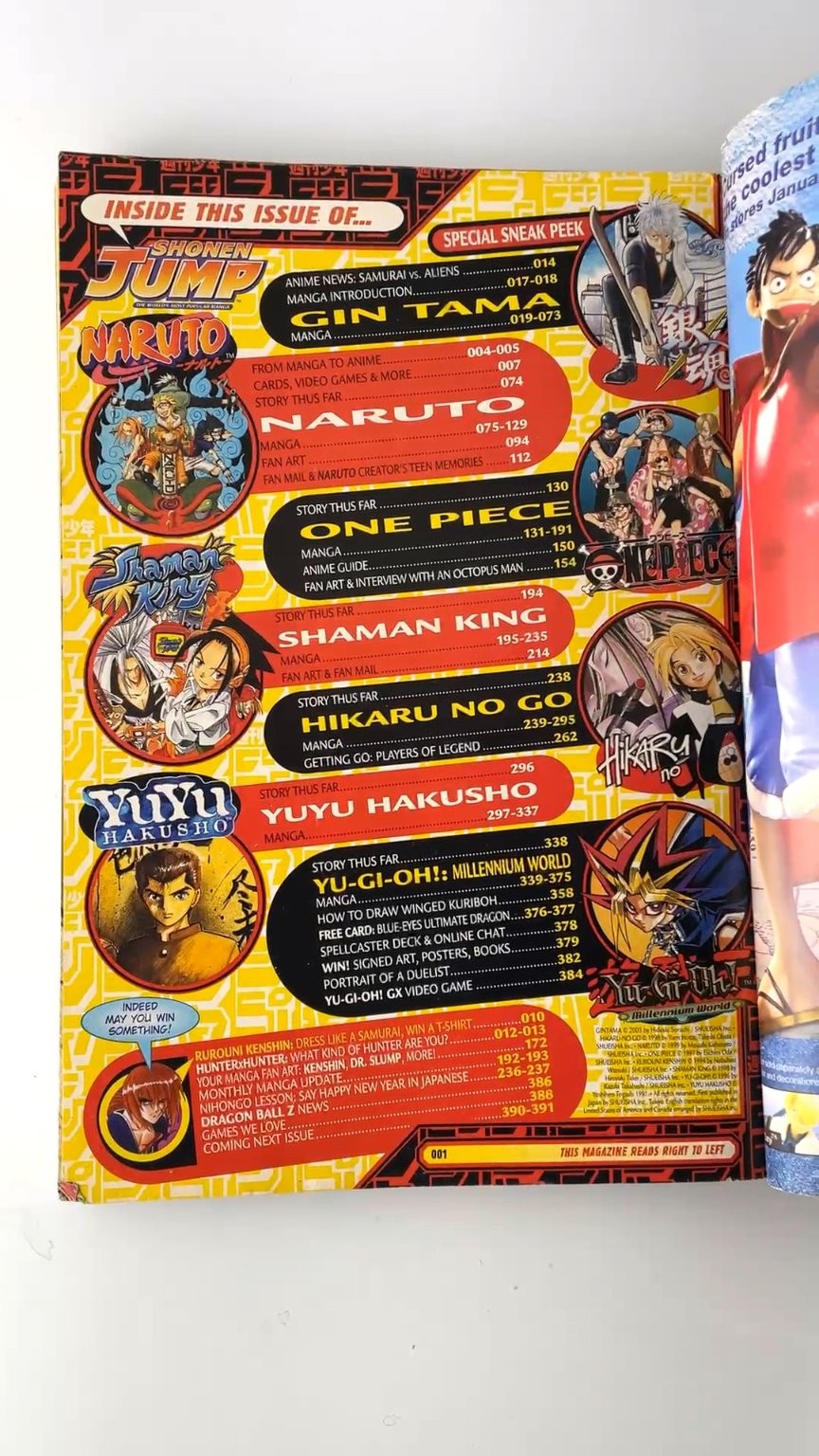 Shonen Jump Volume 4 Issue 1 January 2006 Illustrated Manga Magazine NO CARD