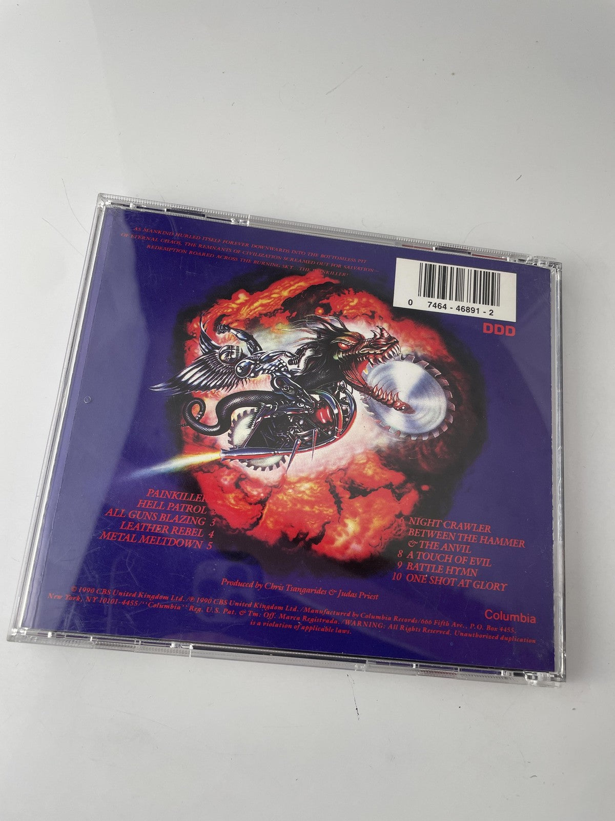 Vintage Judas Priest CD Painkiller Heavy Metal Album Columbia CK 46891 1990