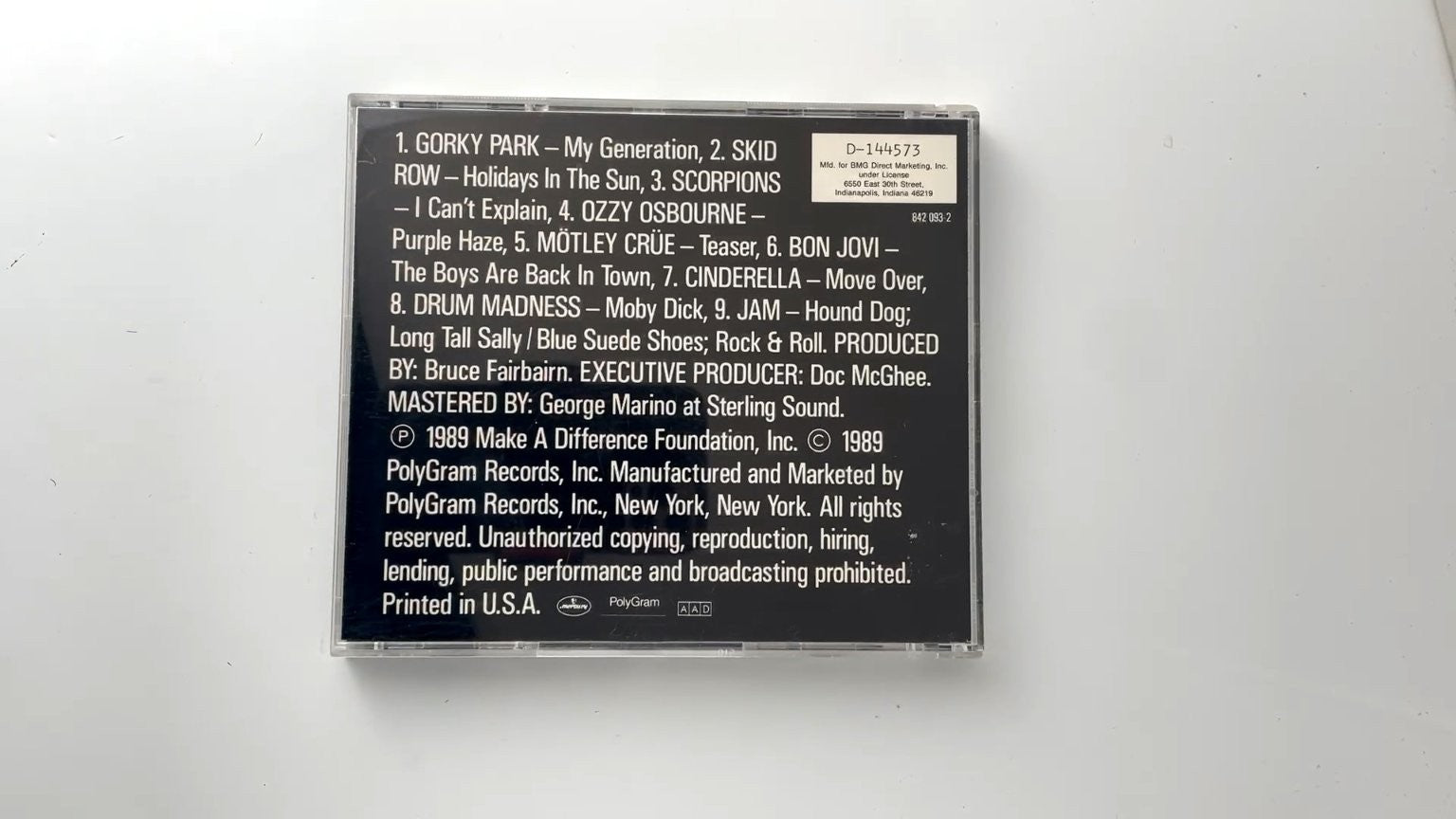 Various Artists - Stairway To Heaven Highway To Hell CD 1989 Rock Mercury