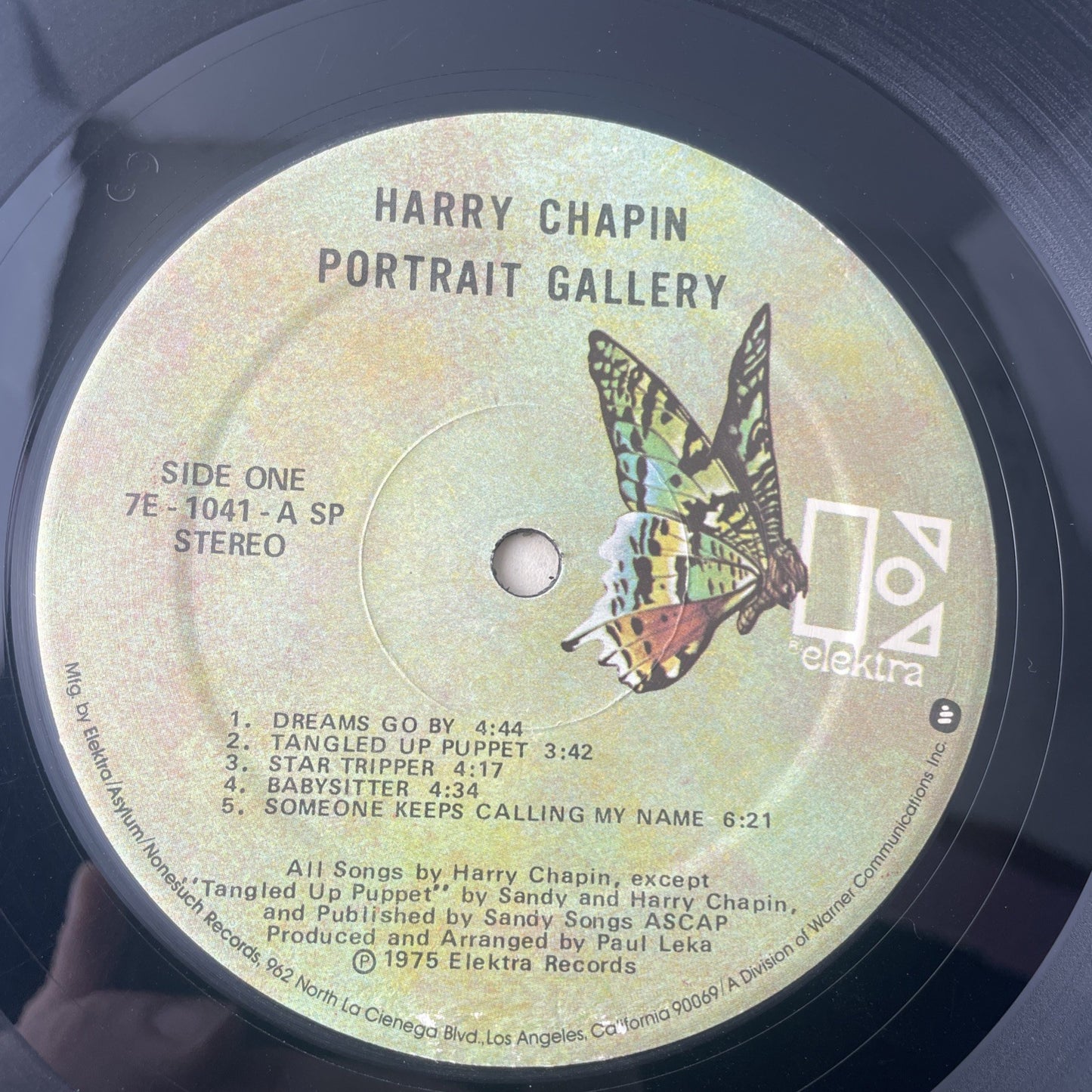 Harry Chapin  PORTRAIT GALLERY  Vinyl LP  Elektra  7E 1041  US  Vg