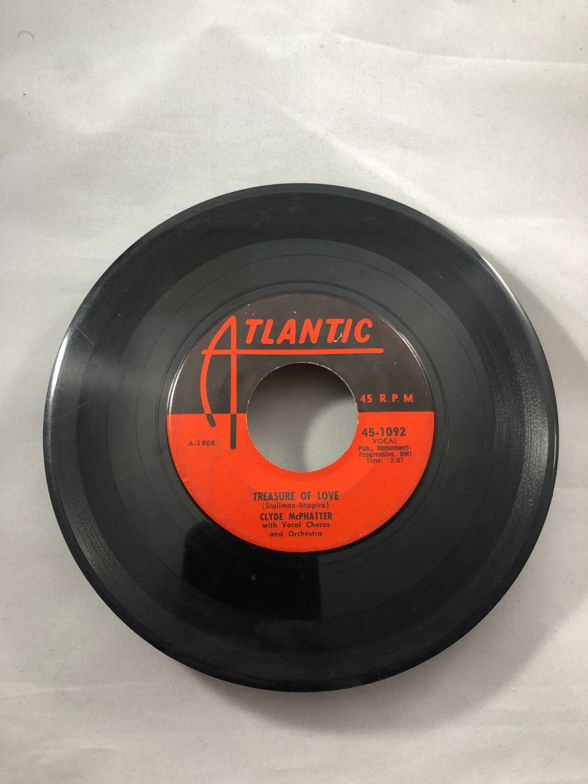 R&B 45 Clyde Mcphatter - Treasure Of Love / When You'Re Sincere On Atlantic G
