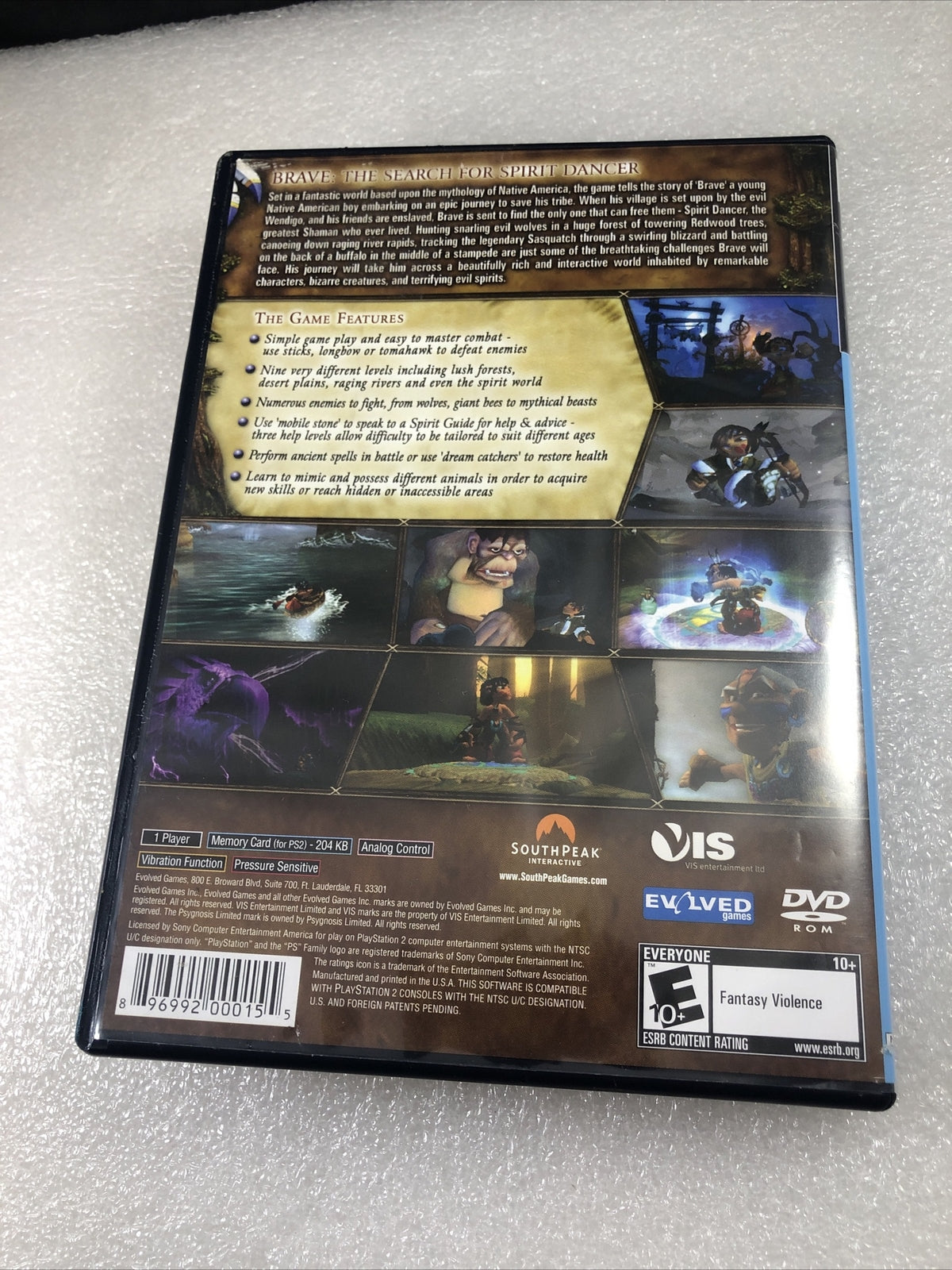 Brave Search For Spirit Dancer Playstation 2 PS2 Black Label Rare Native Game