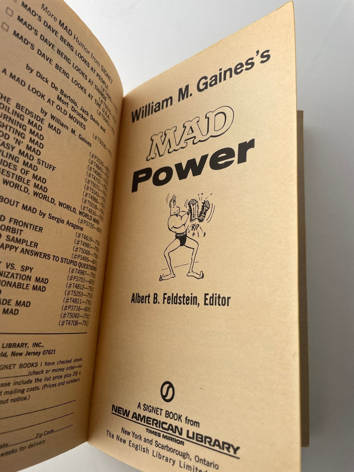 Mad Power Albert B. Feldstein 1970 Fourth Printing Humor Signet