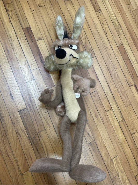 Wile E. Coyote Jumbo Vintage 40” Plush Wired Doll Warner Bros Stuffed Vtg 1971