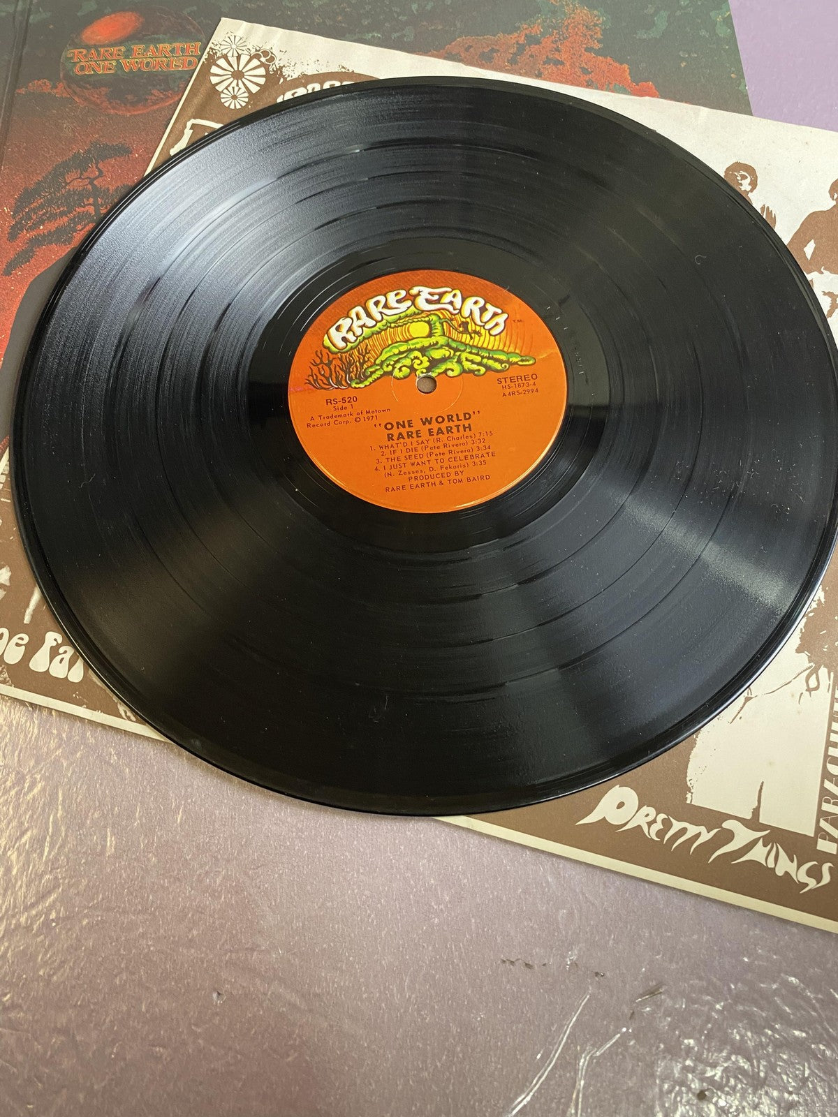Vintage Rare Earth One World 12" Vinyl LP 1971 Ear RS-520 Psych Rock Album