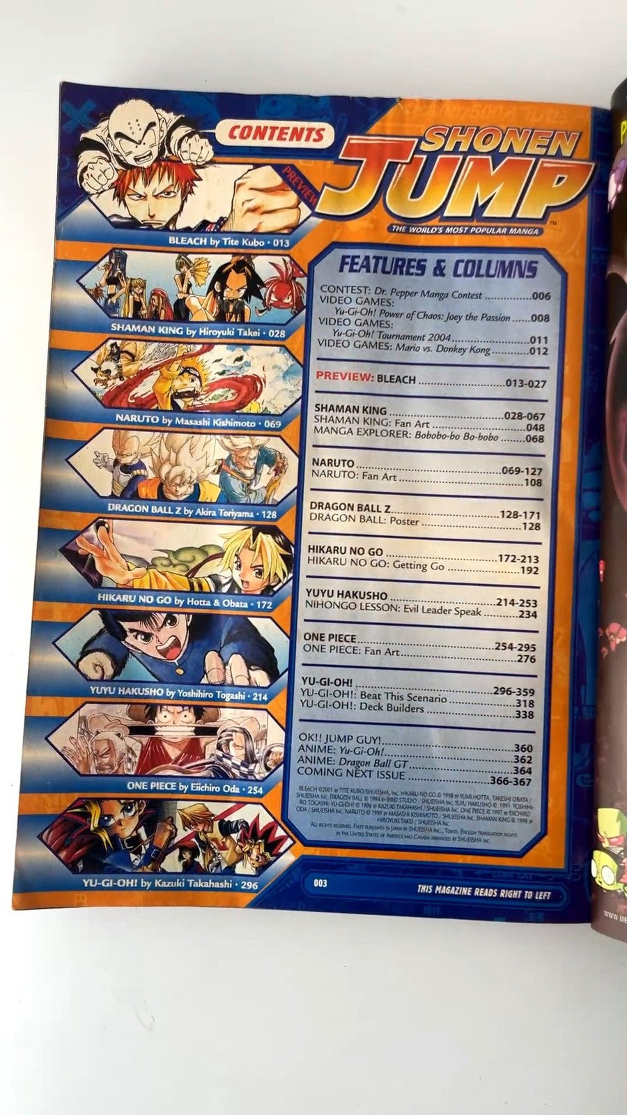 Shonen Jump June 2004 Volume 2 Issue 06 Illustrated Manga Preview NO CARD