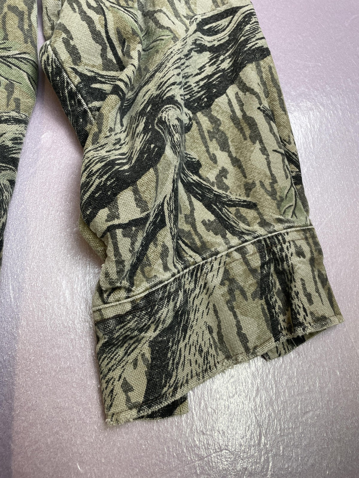 Vintage Mossy Oak Shirt Mens Medium Camou TREESTAND BARK Made USA 90s
