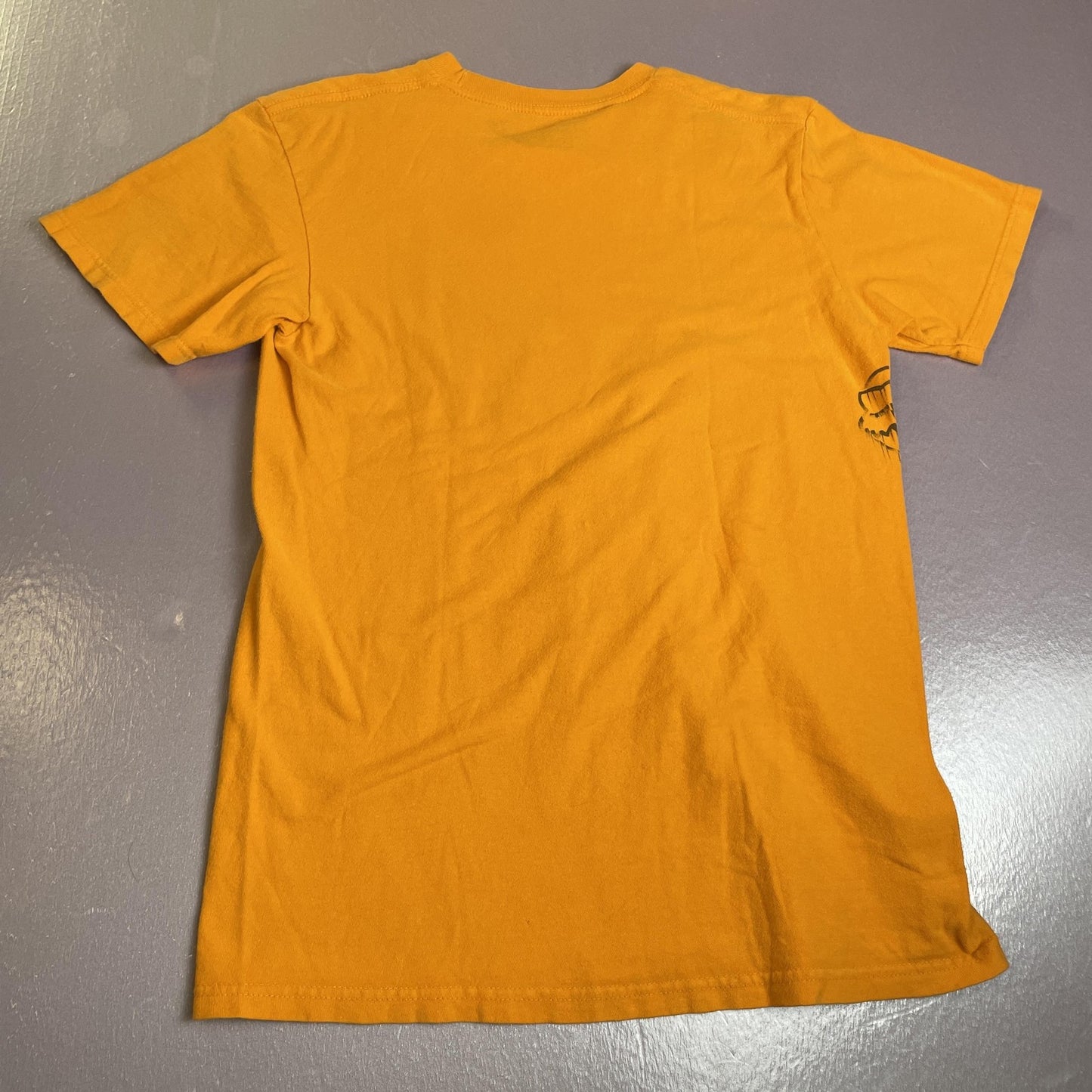 Fox Racing Moto Shirt Mens Small Orange Graphic Drip Logo Short Sleeve Cotton