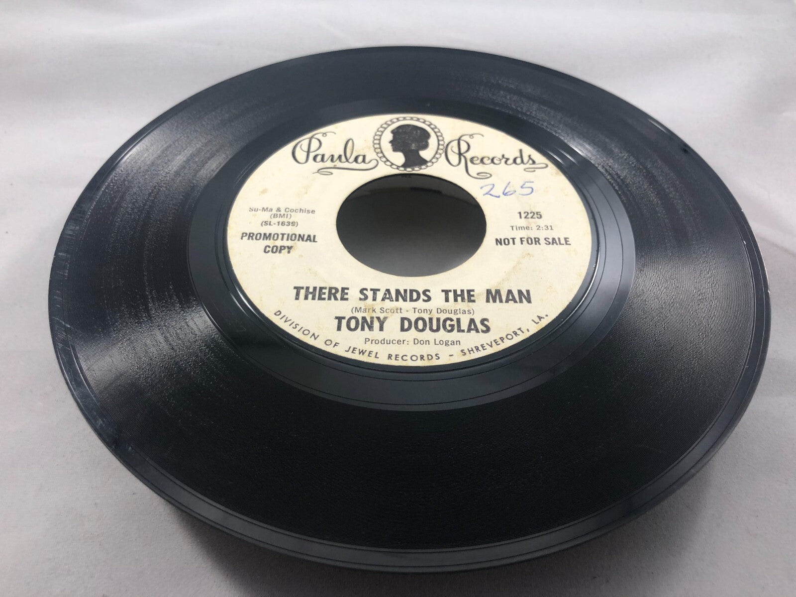 Tony Douglas : There Stands The Man, There Stands The Man 7" 45 RPM PROMO VG