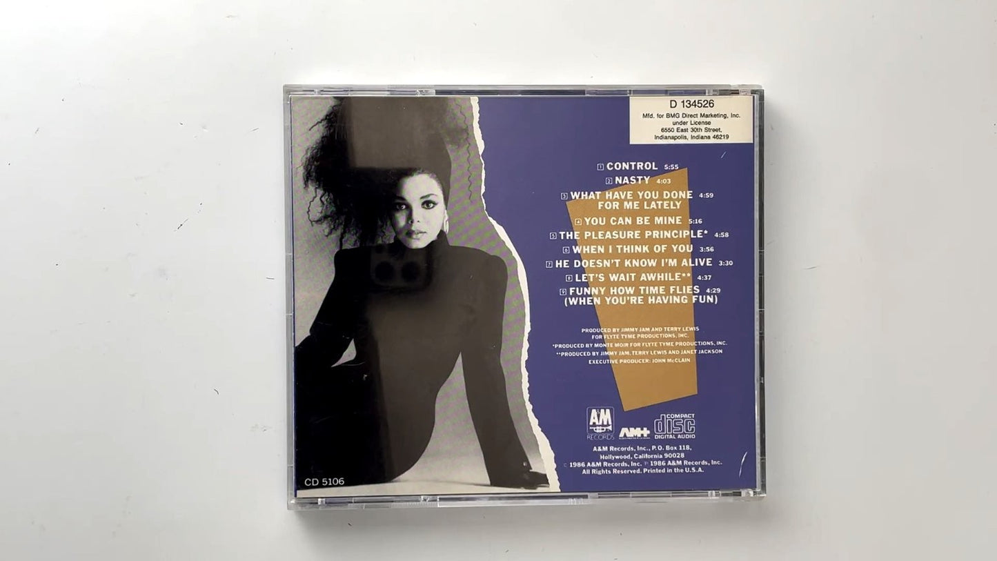 Janet Jackson - Control CD 1986 A&M Records R&B Pop CD 5106