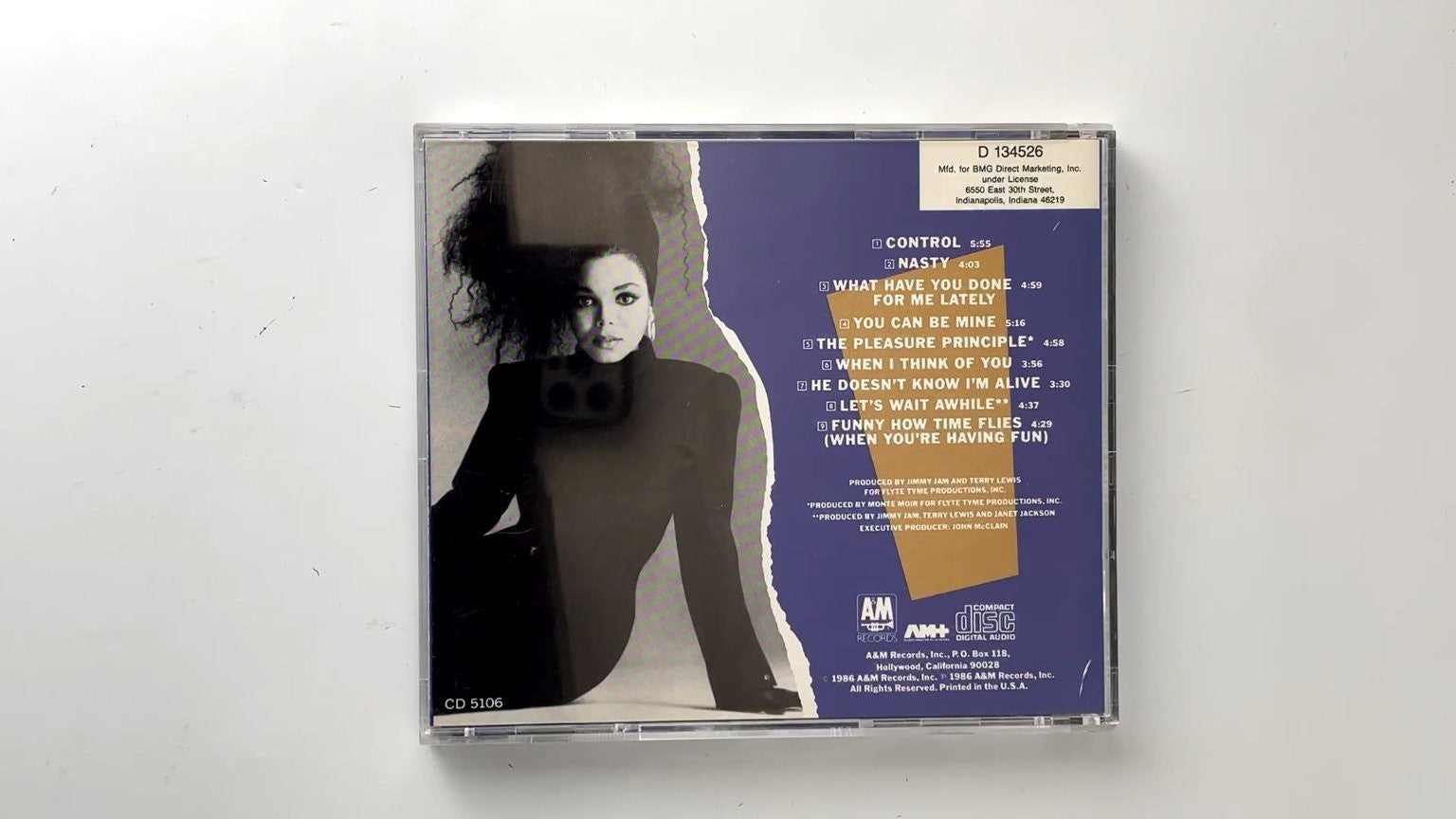 Janet Jackson - Control CD 1986 A&M Records R&B Pop CD 5106