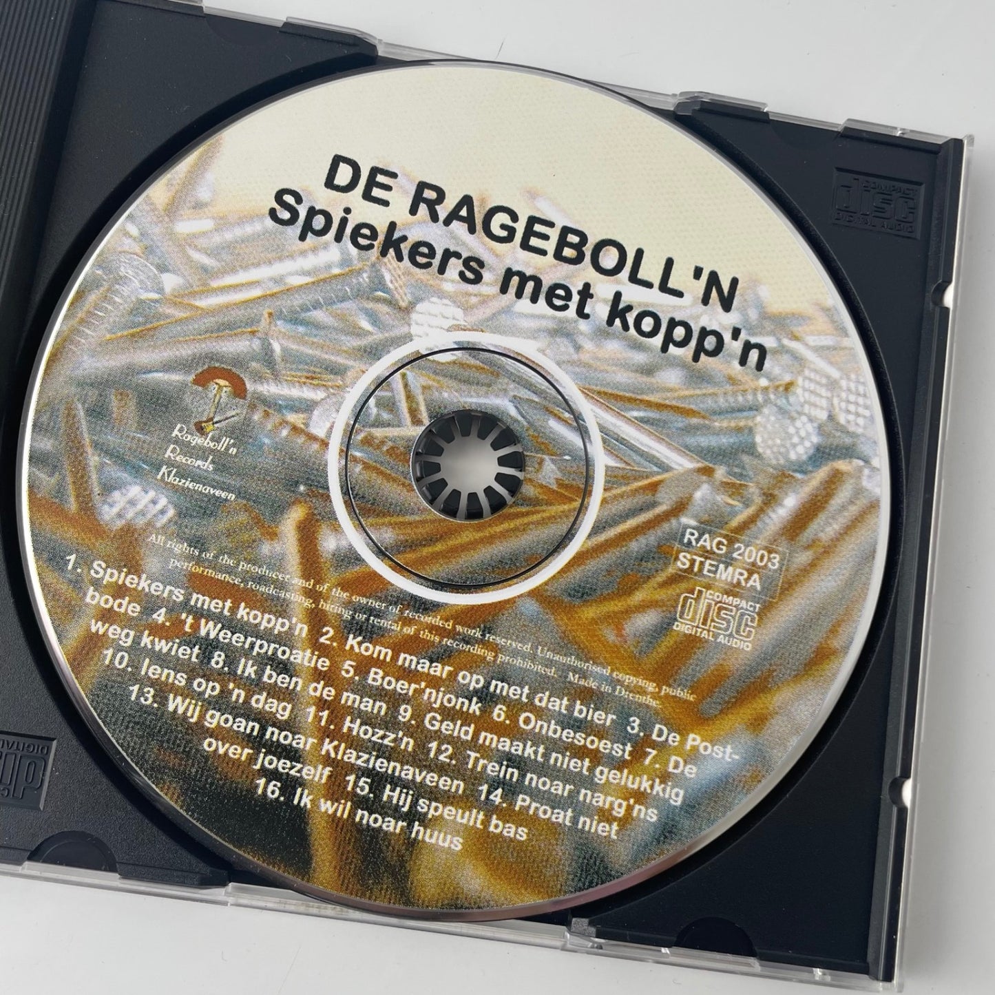 DE RAGEBOLL'N Spiekers met Kopp'n CD 2003 Dutch Rock Album