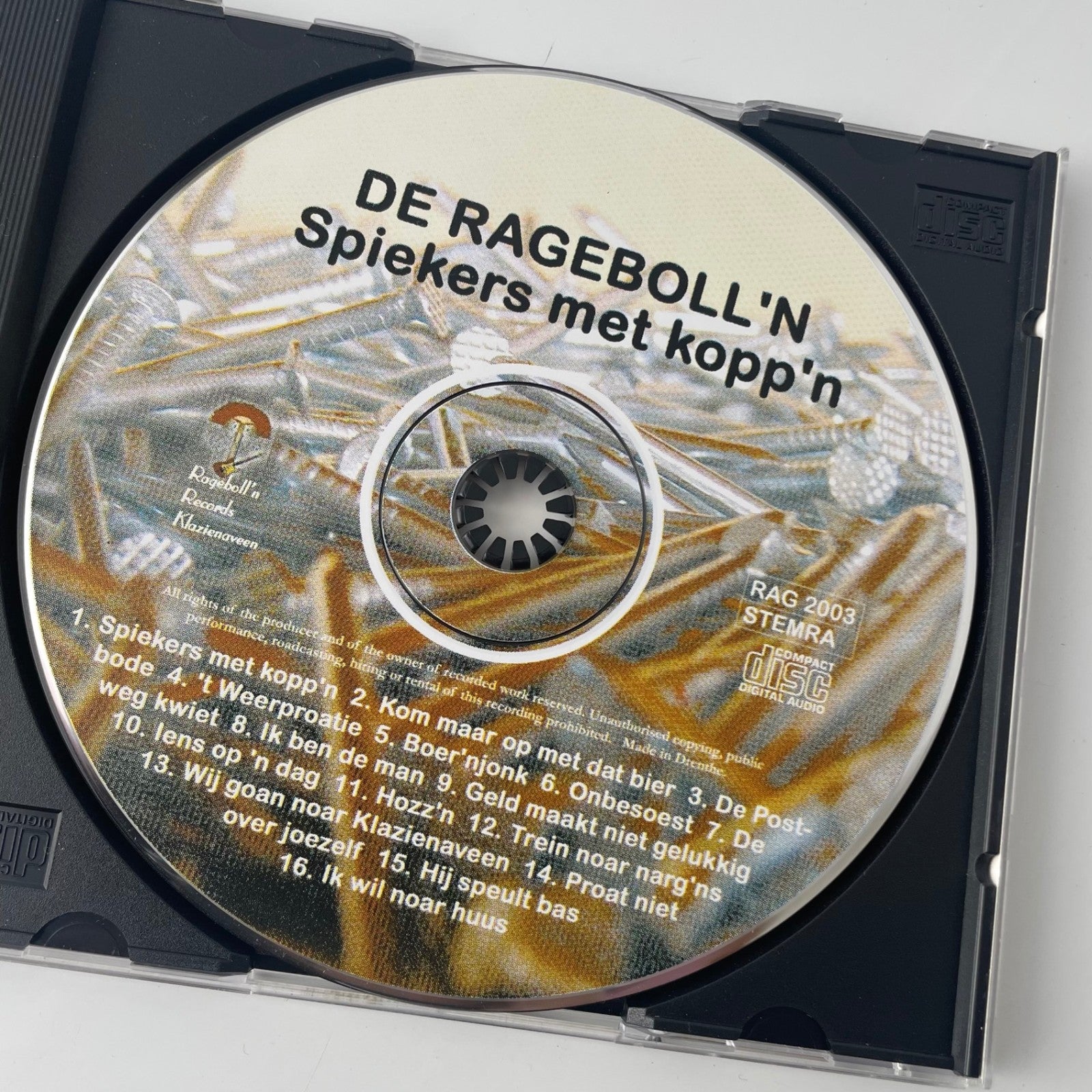 DE RAGEBOLL'N Spiekers met Kopp'n CD 2003 Dutch Rock Album