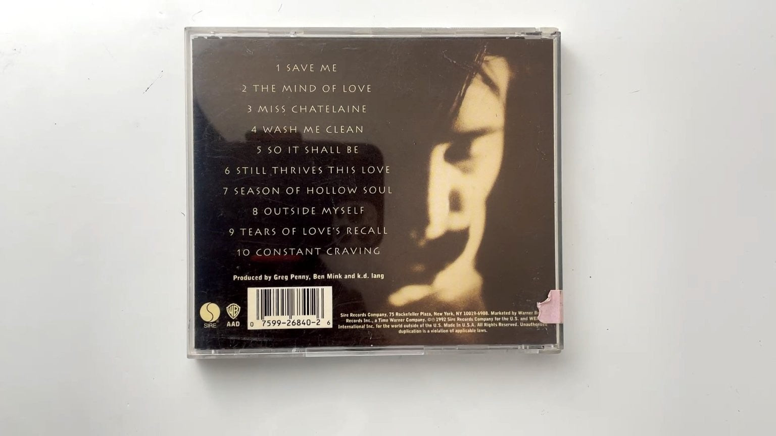 k.d. lang - Ingénue CD 1992 Sire Warner Pop Rock