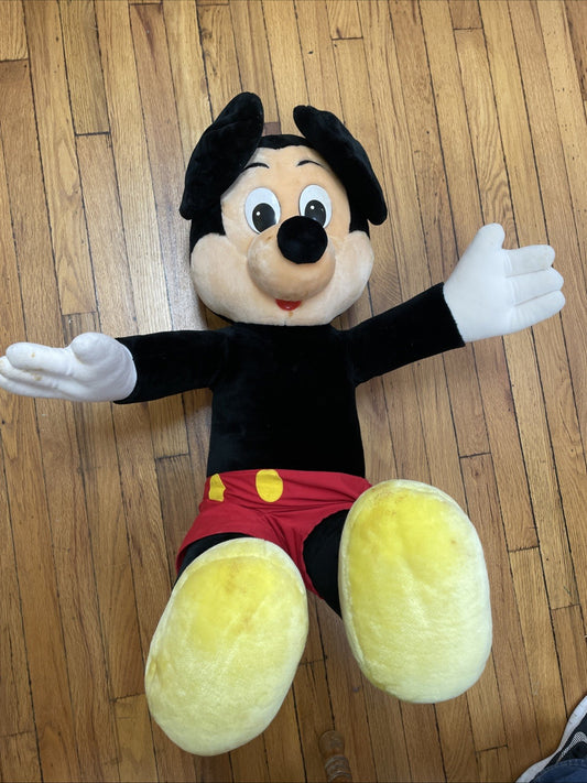 Rare Vintage Disneyland Mickey Mouse 36 Inch Plush Tag RARE Walt Disney