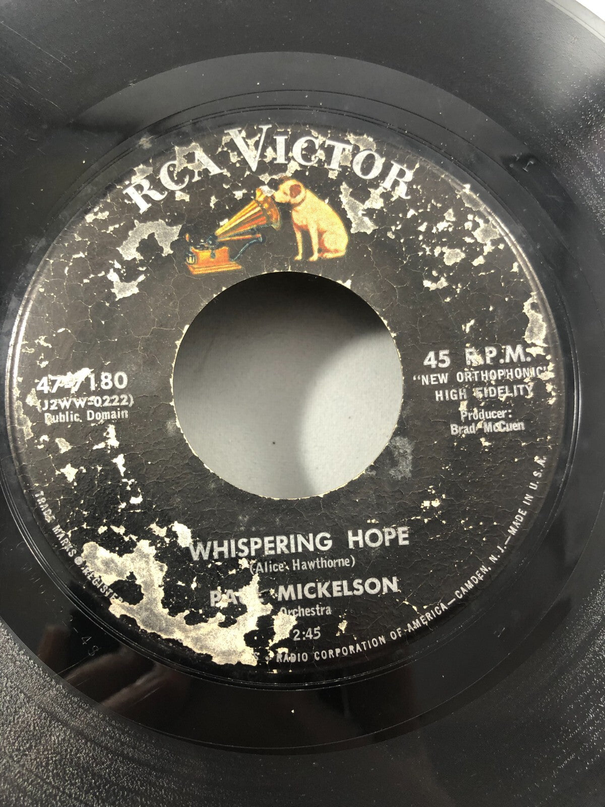 PAUL MICKELSON How Great Thou Art Christian 1957 45rpm 7" VINYL RCA EPA1-1517