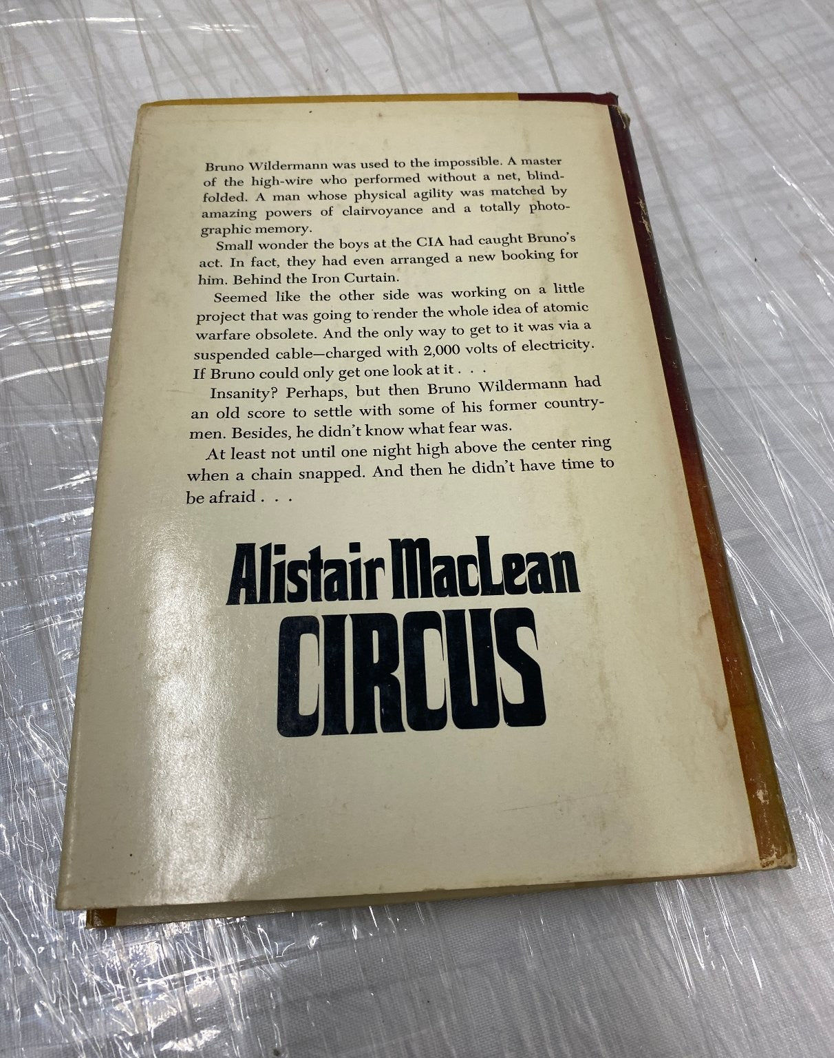 Circus Alistair MacLean 1975 First Edition Espionage Suspense Doubleday