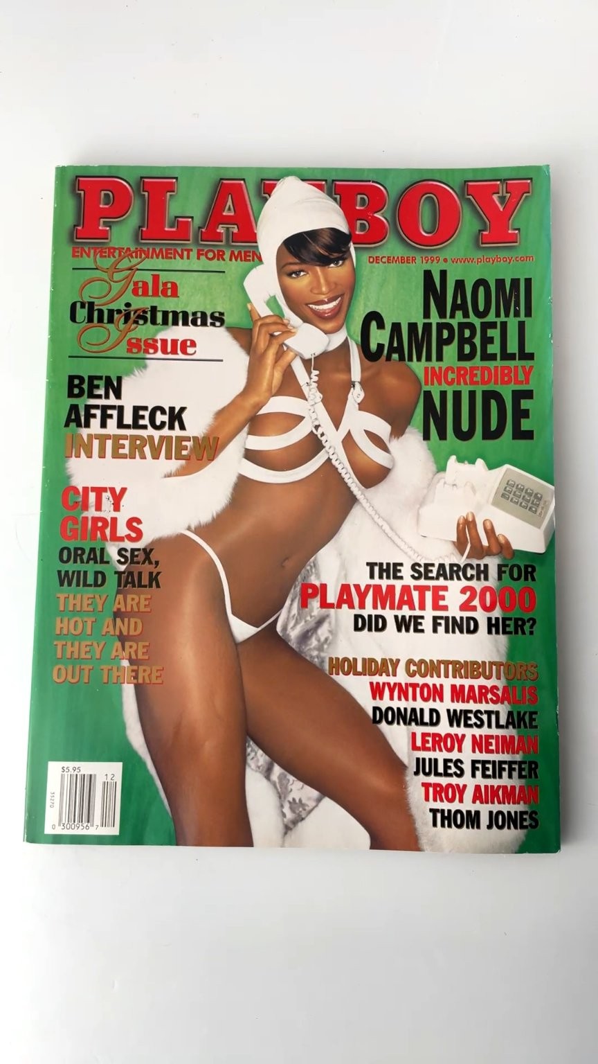 Playboy December 1999 Naomi Campbell Cover Ben Affleck Interview